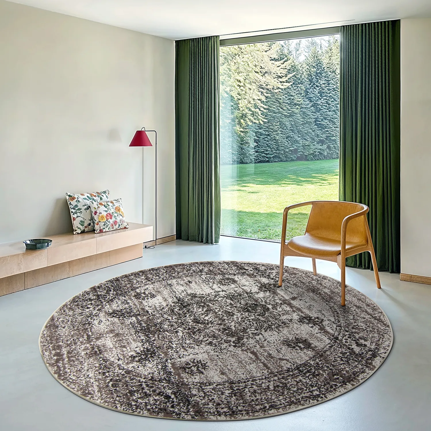 Rond vloerkleed - Peking Royal (grijs)