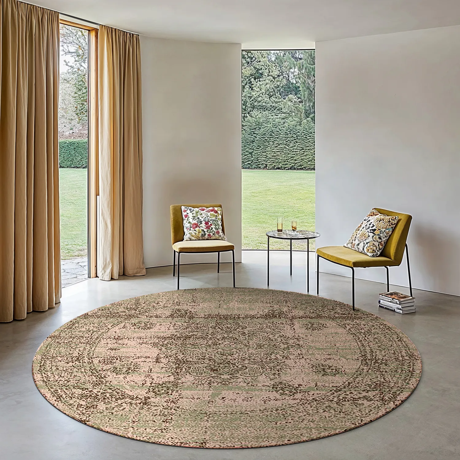 Rond vloerkleed - Peking Royal (roze)