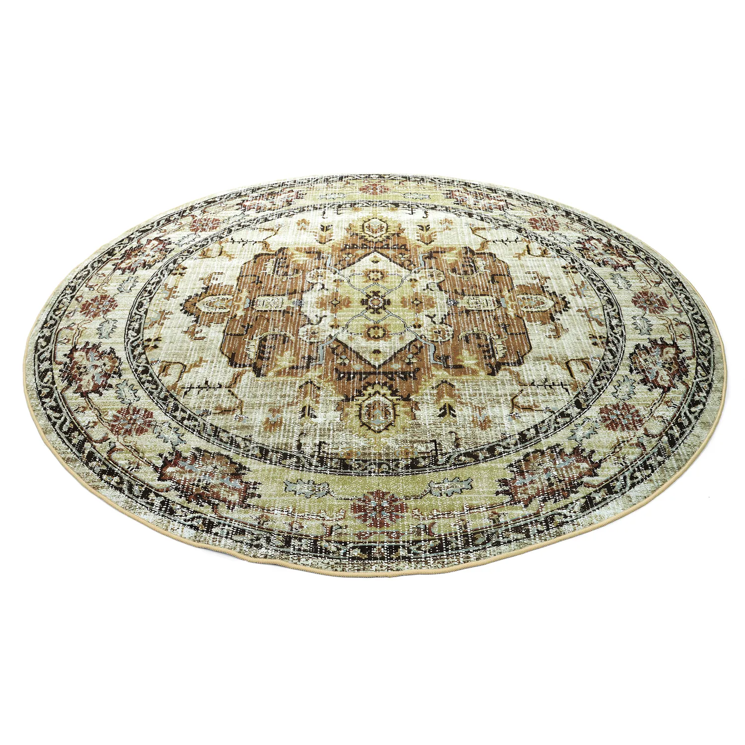 Rond vloerkleed - Siliana (beige)