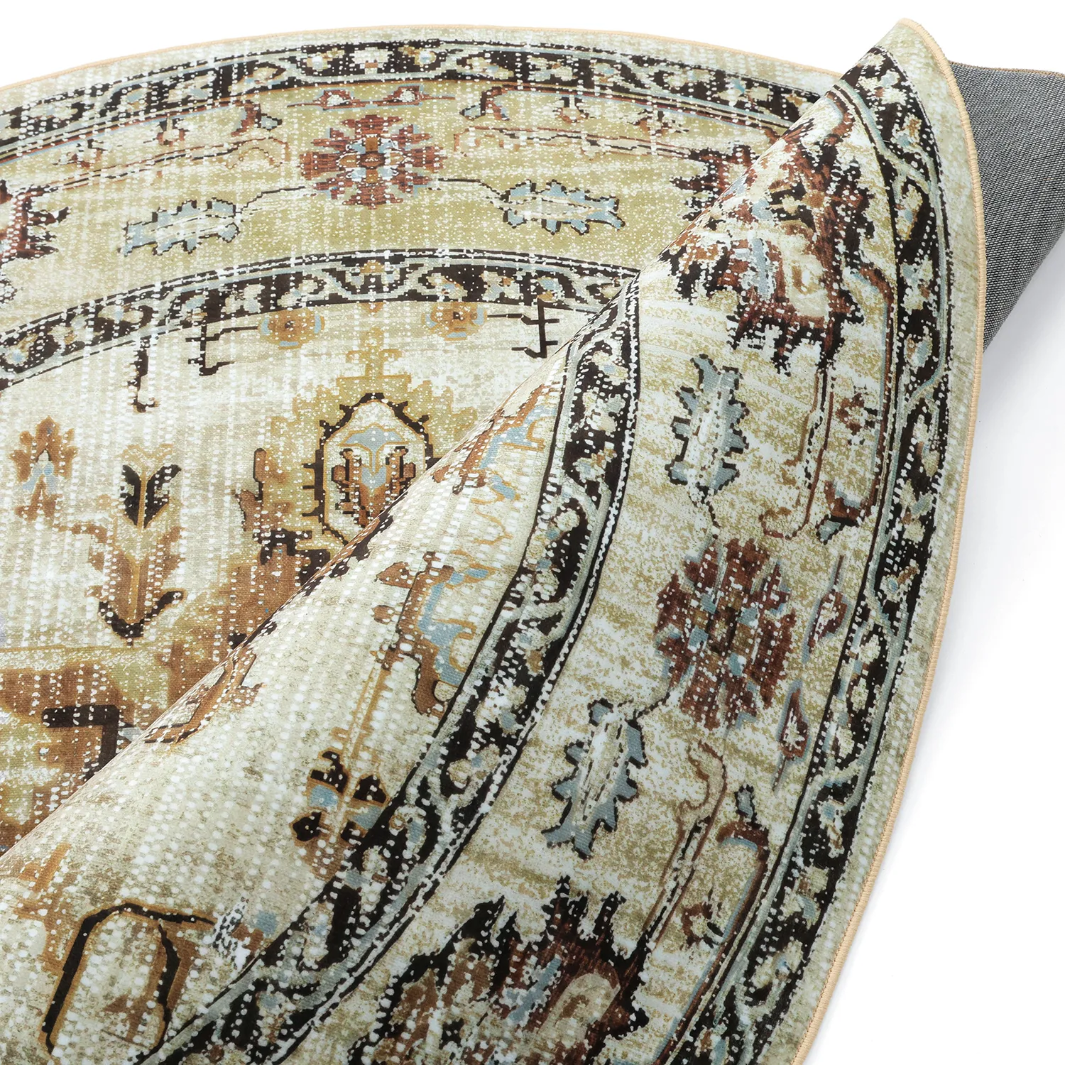 Rond vloerkleed - Siliana (beige)