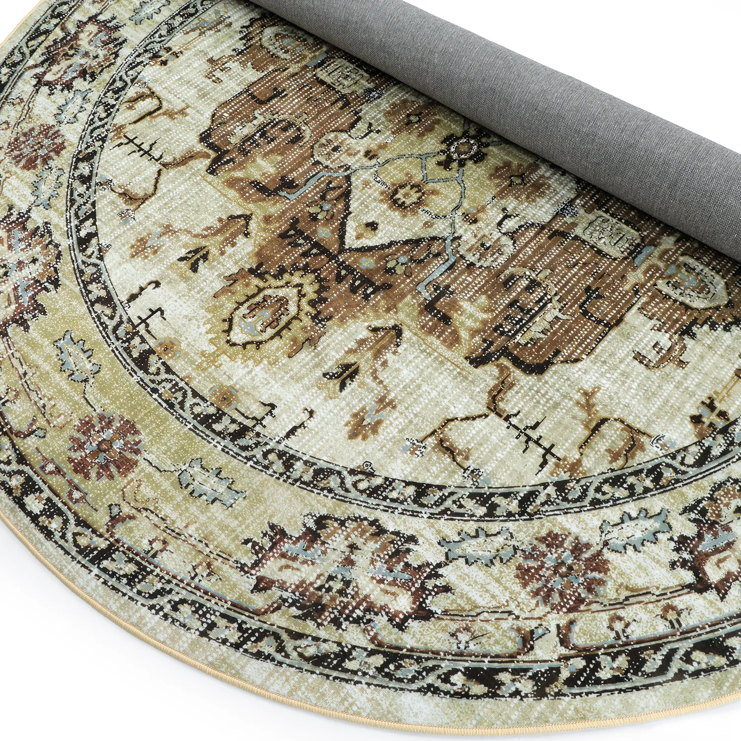 Rond vloerkleed - Siliana (beige)