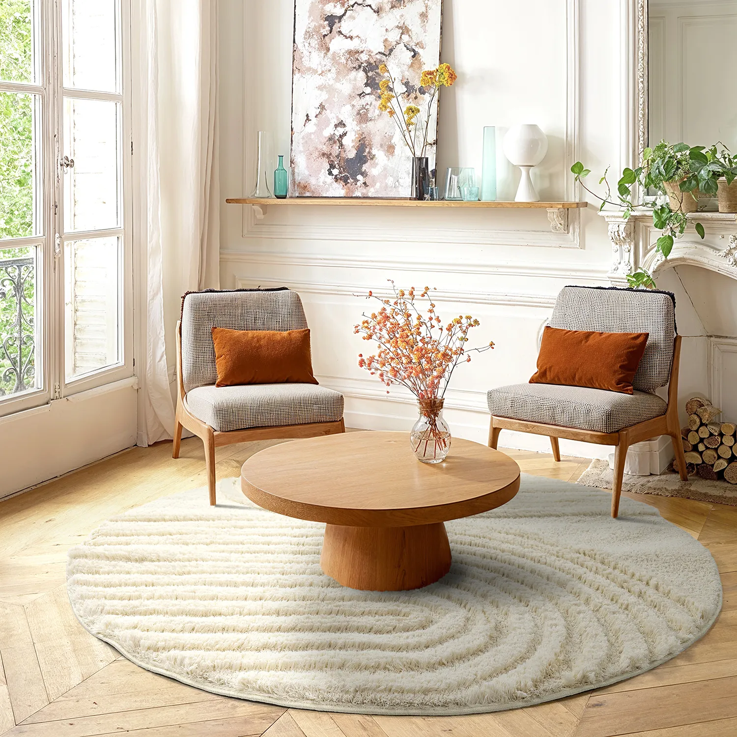 Ronde vloerkleden - Evora (offwhite)