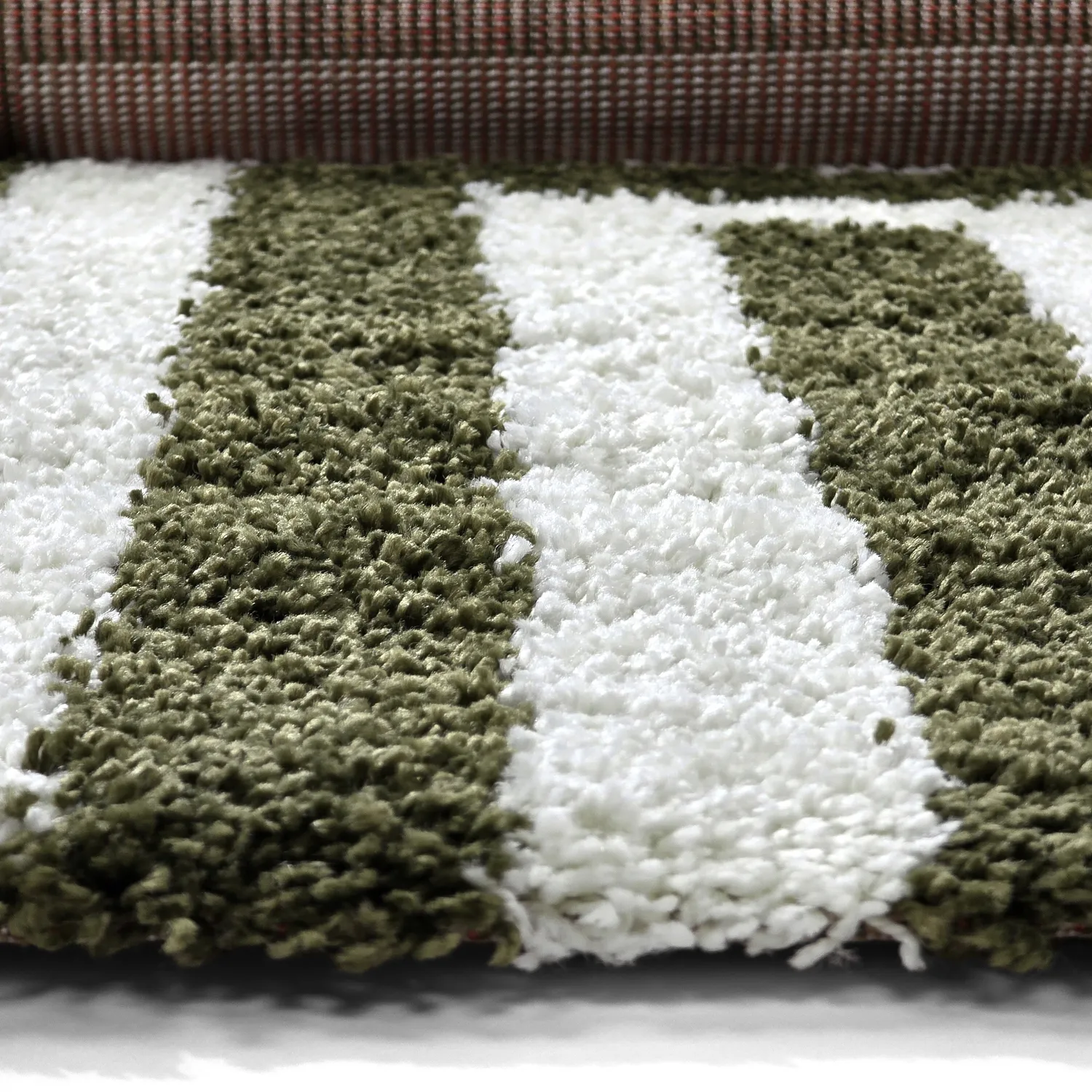 Hoogpolig vloerkleed - Imilchil (wit/groen)