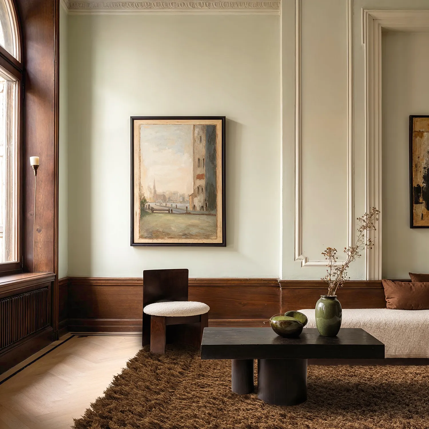 Hoogpolig vloerkleed - Melilla Hand Woven Wool Shaggy (bruin)