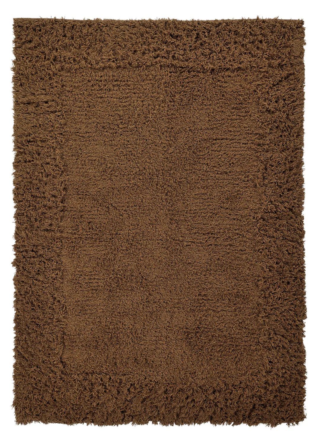 Hoogpolig vloerkleed - Melilla Hand Woven Wool Shaggy (bruin)