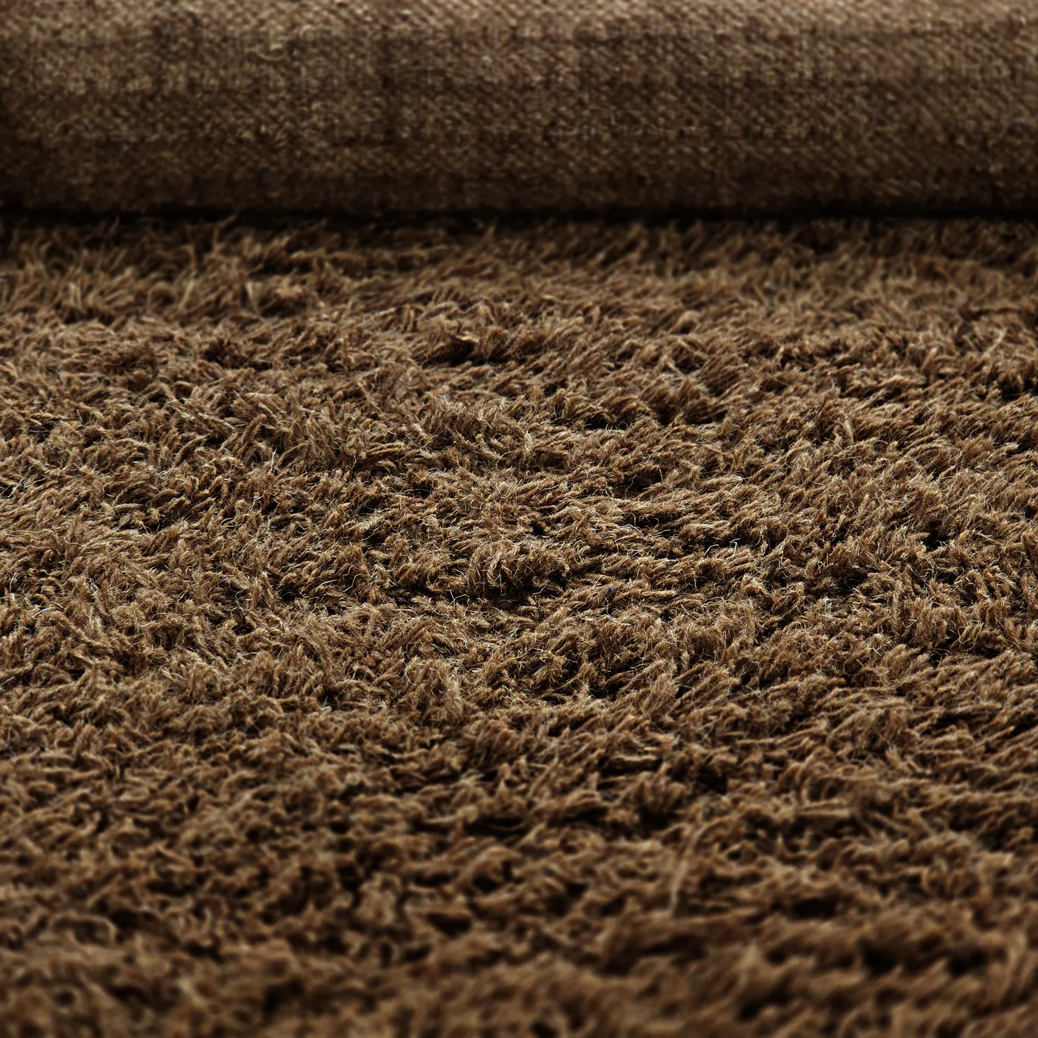 Hoogpolig vloerkleed - Melilla Hand Woven Wool Shaggy (bruin)