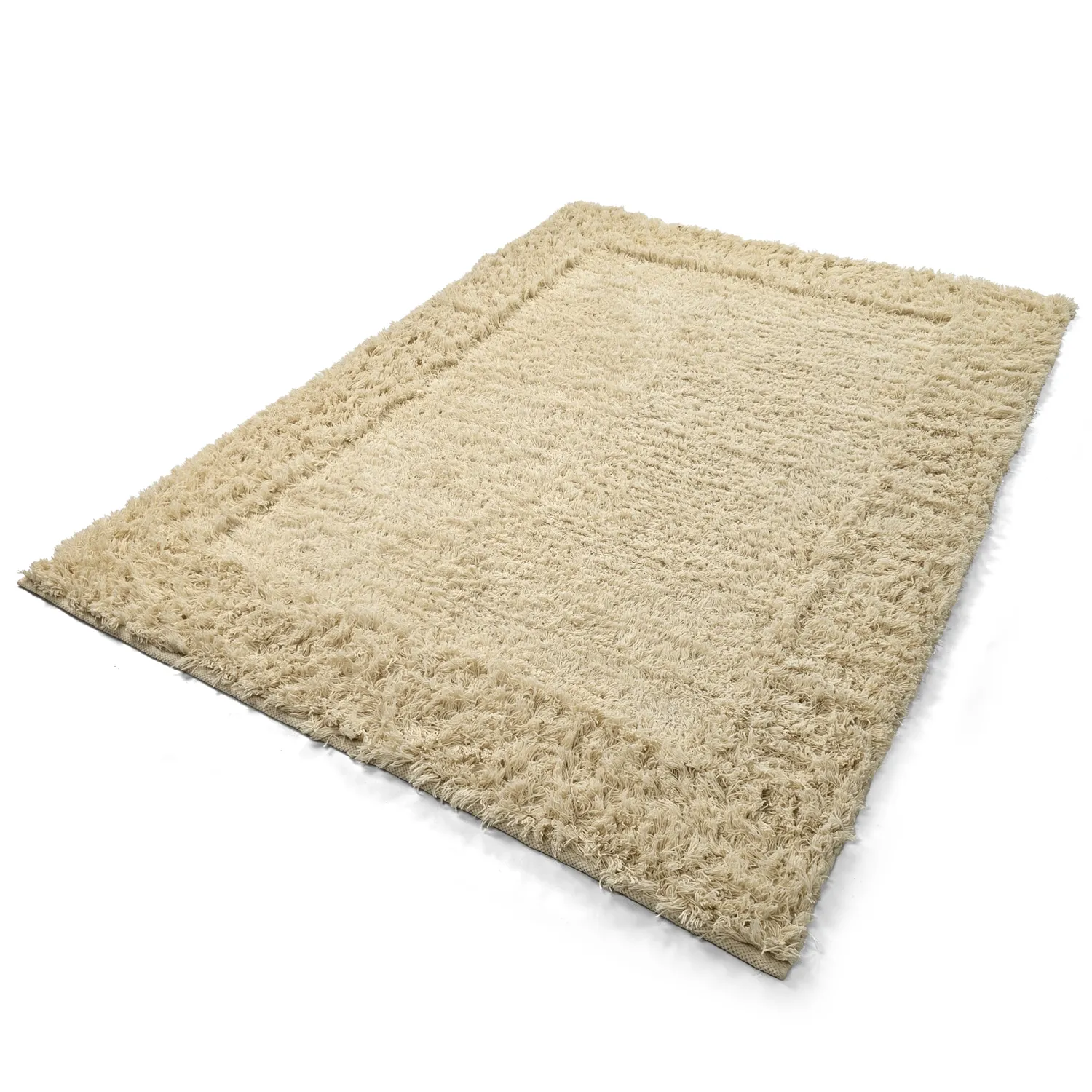 Hoogpolig vloerkleed - Melilla Hand Woven Wool Shaggy (natuur)