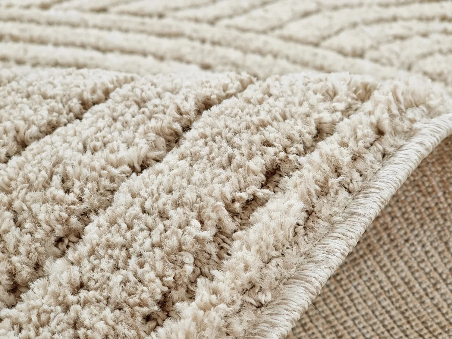 Hoogpolig vloerkleed - Wendy (beige)