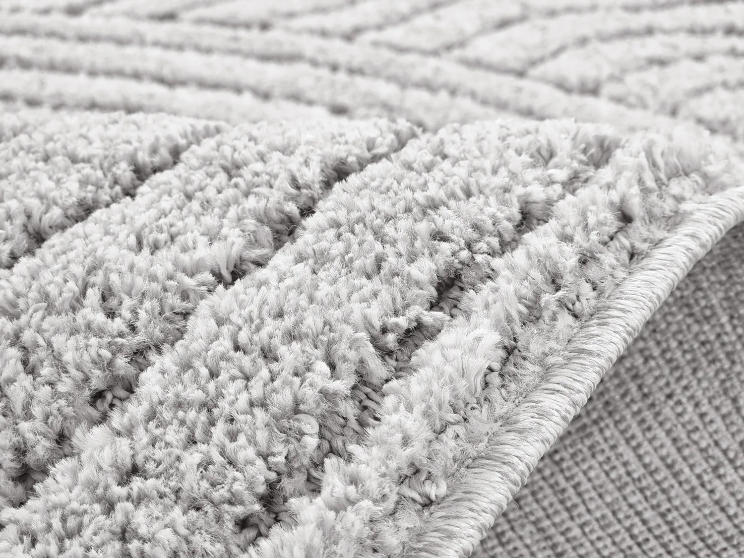 Hoogpolig vloerkleed - Wendy (lichtgrijs)