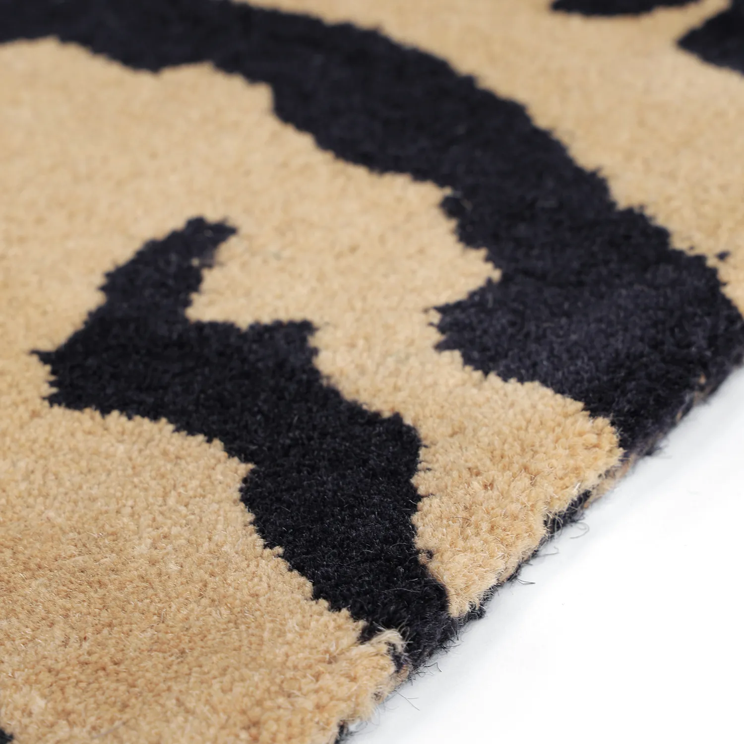 Hoogpolig vloerkleed - Zebra Tufted Wool Premium (beige/zwart)