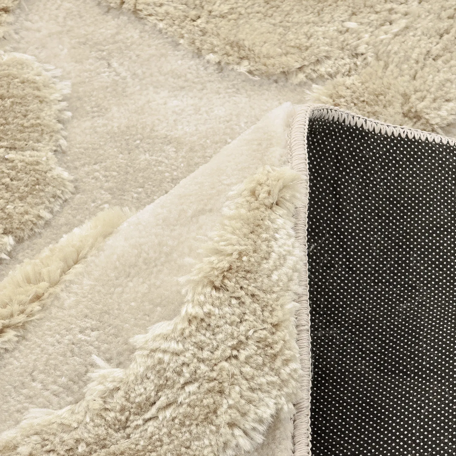 Hoogpolig vloerkleed - Akaba (crème/beige)