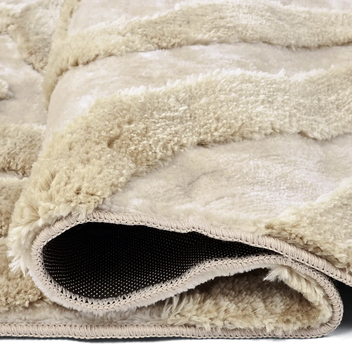 Hoogpolig vloerkleed - Akaba (crème/beige)