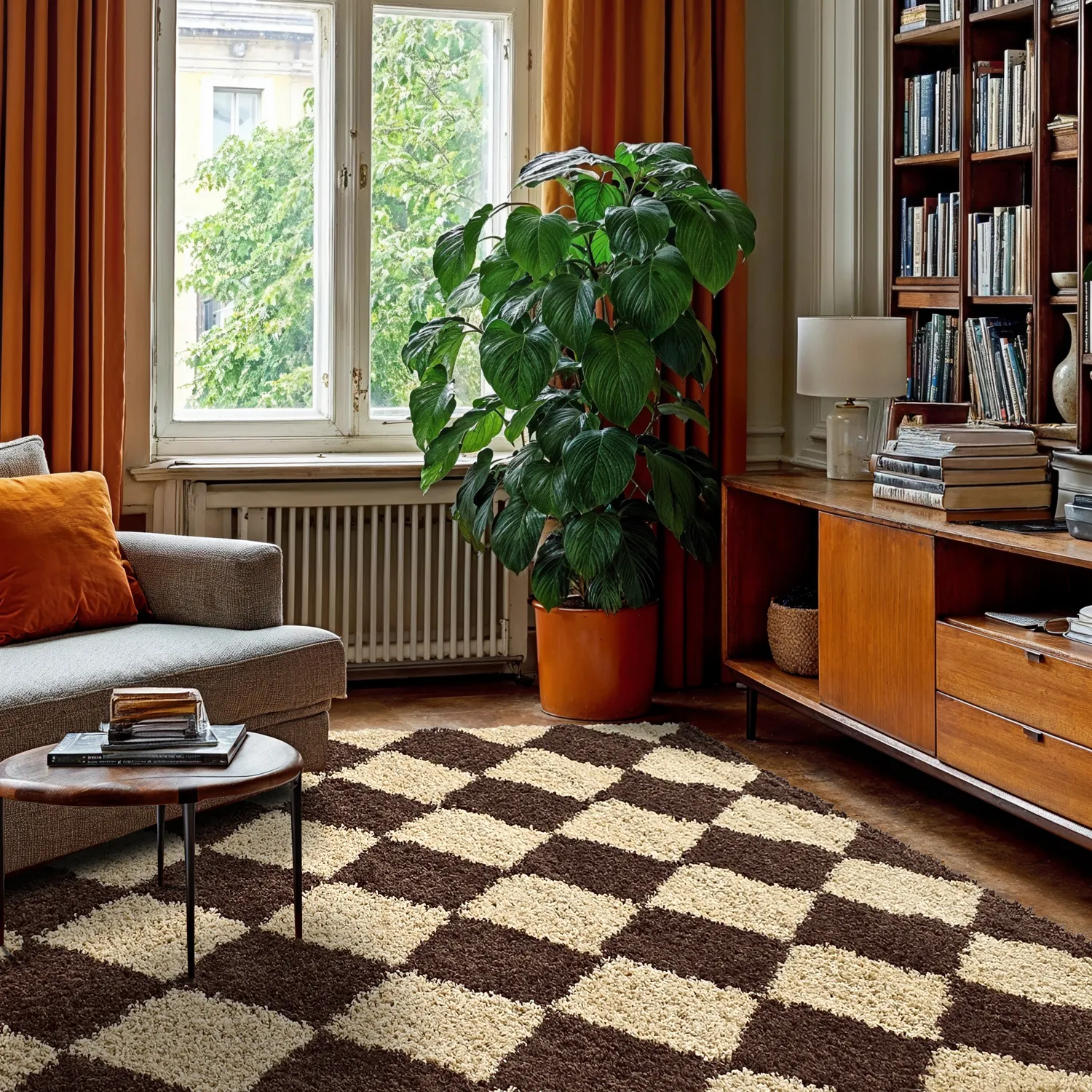 Hoogpolig vloerkleed - Albi (bruin/beige)