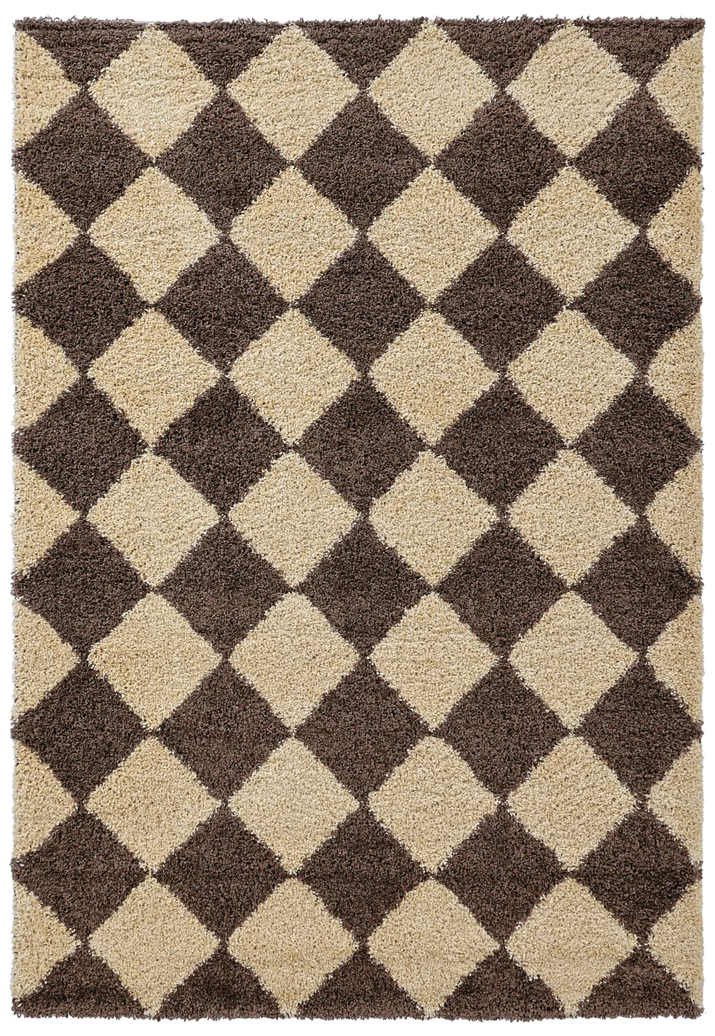 Hoogpolig vloerkleed - Albi (bruin/beige)