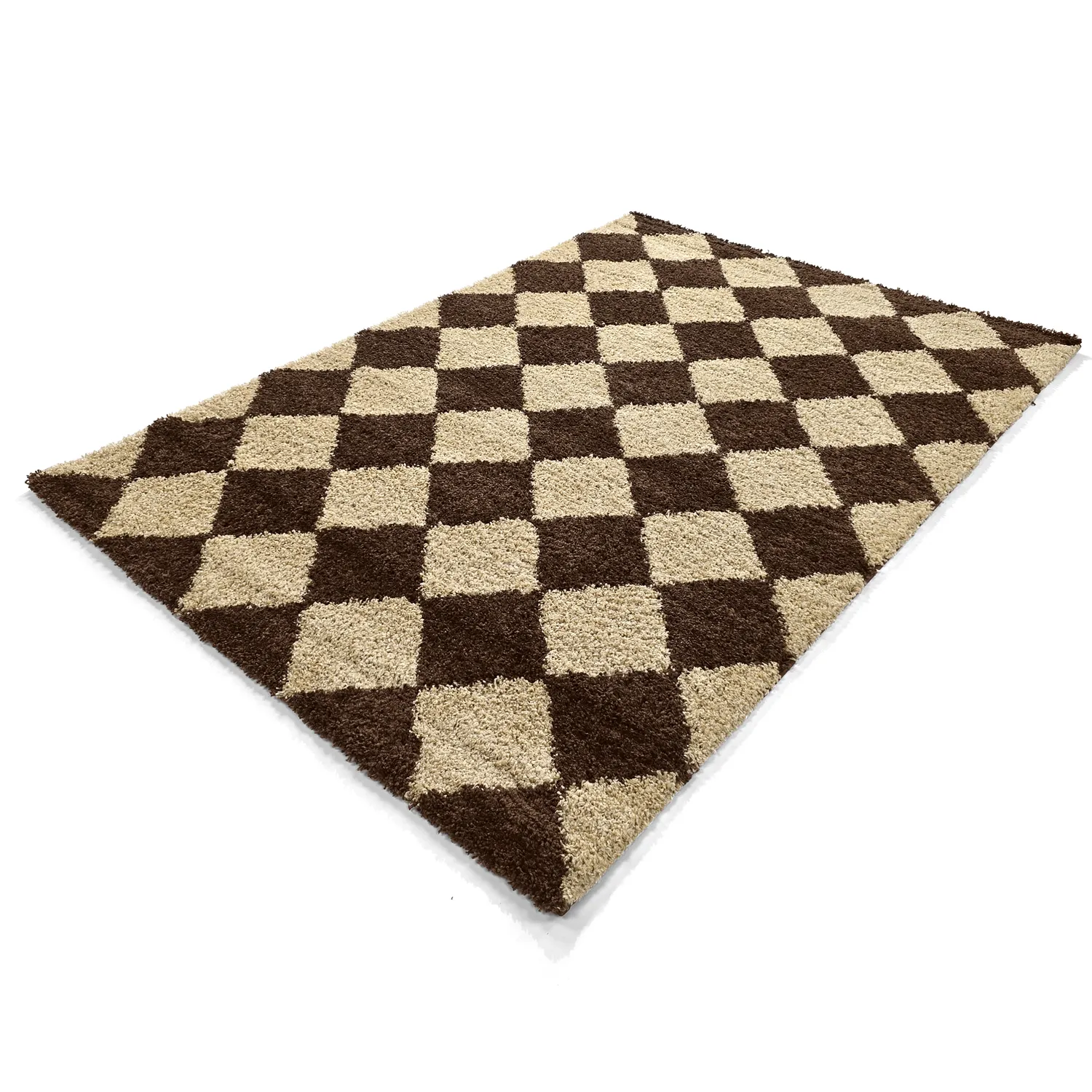 Hoogpolig vloerkleed - Albi (bruin/beige)