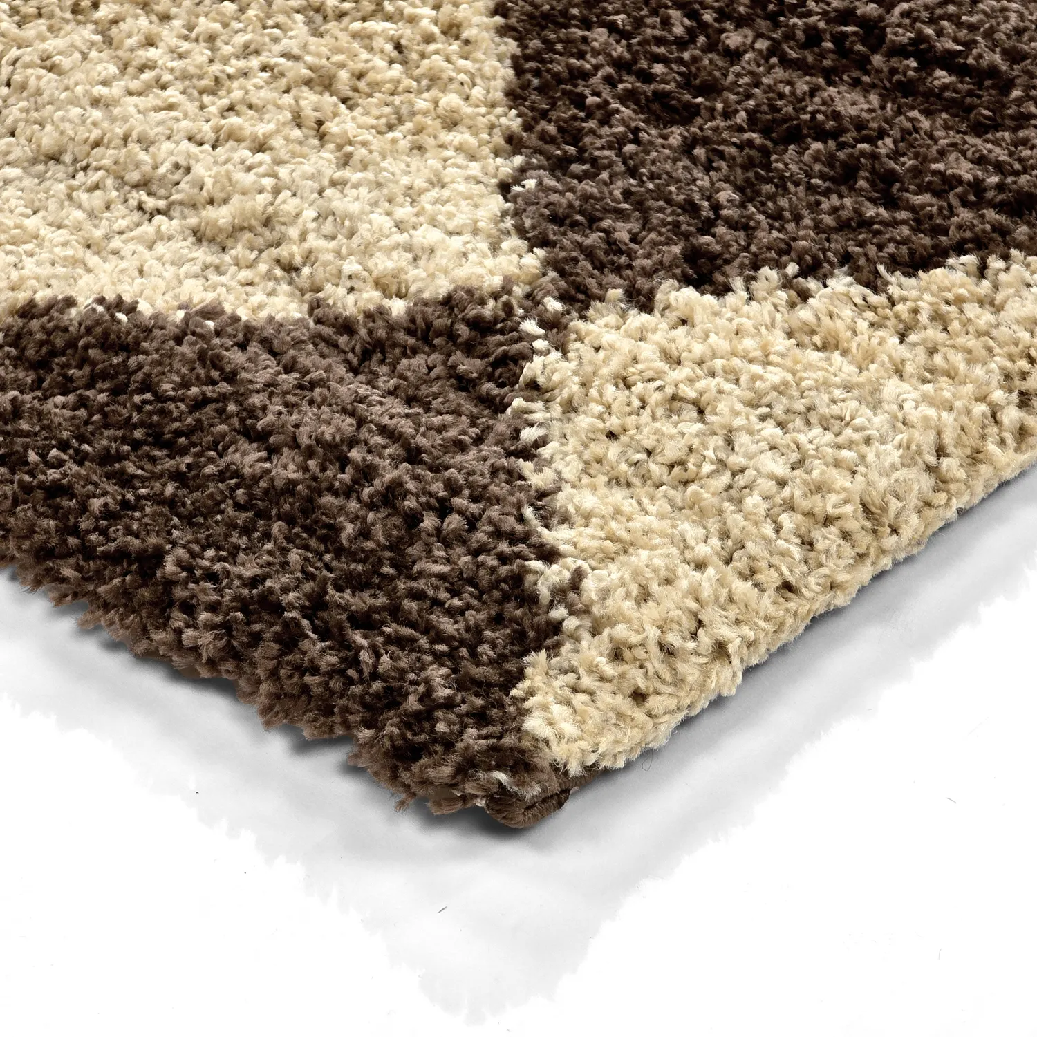 Hoogpolig vloerkleed - Albi (bruin/beige)