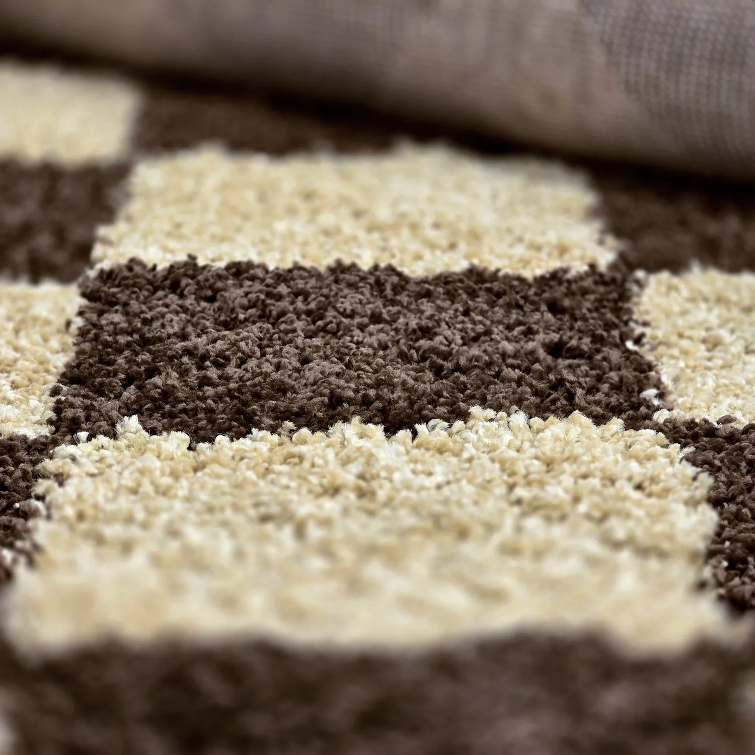 Hoogpolig vloerkleed - Albi (bruin/beige)