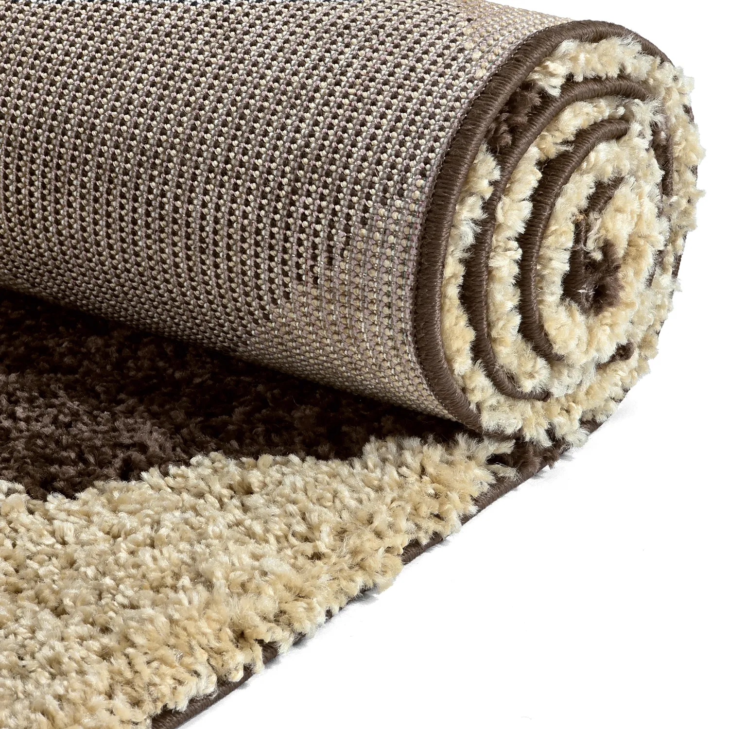 Hoogpolig vloerkleed - Albi (bruin/beige)