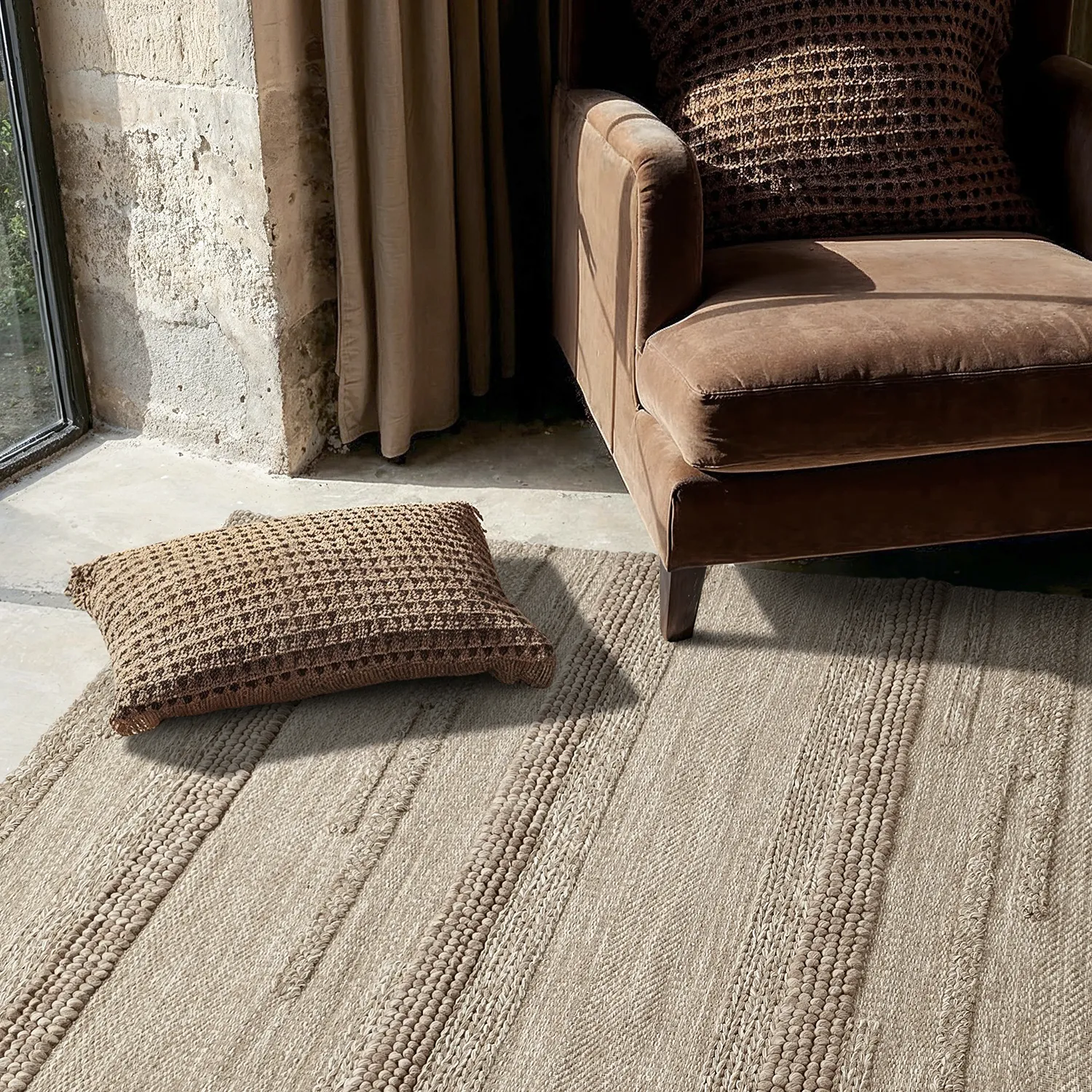 Wollen-vloerkleed - Almaty (beige)