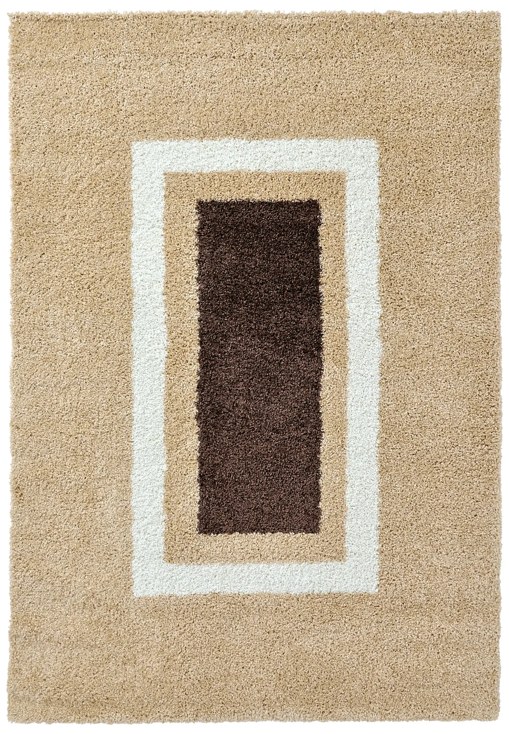 Hoogpolig vloerkleed - Alsace (beige/wit/bruin)