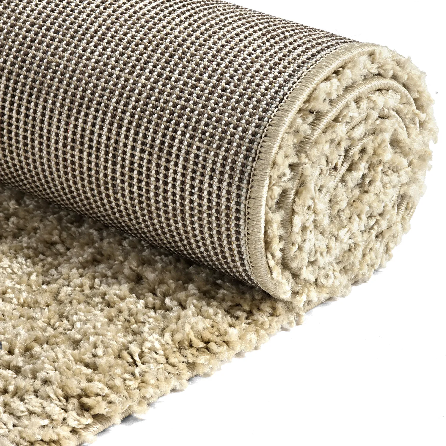 Hoogpolig vloerkleed - Alsace (beige/wit/bruin)