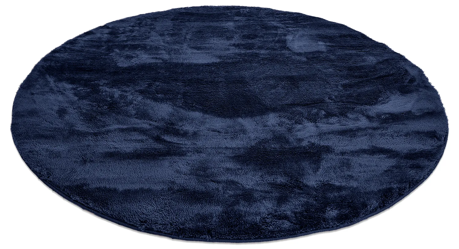 Ronde vloerkleden - Aranga Super Soft Fur (donkerblauw)