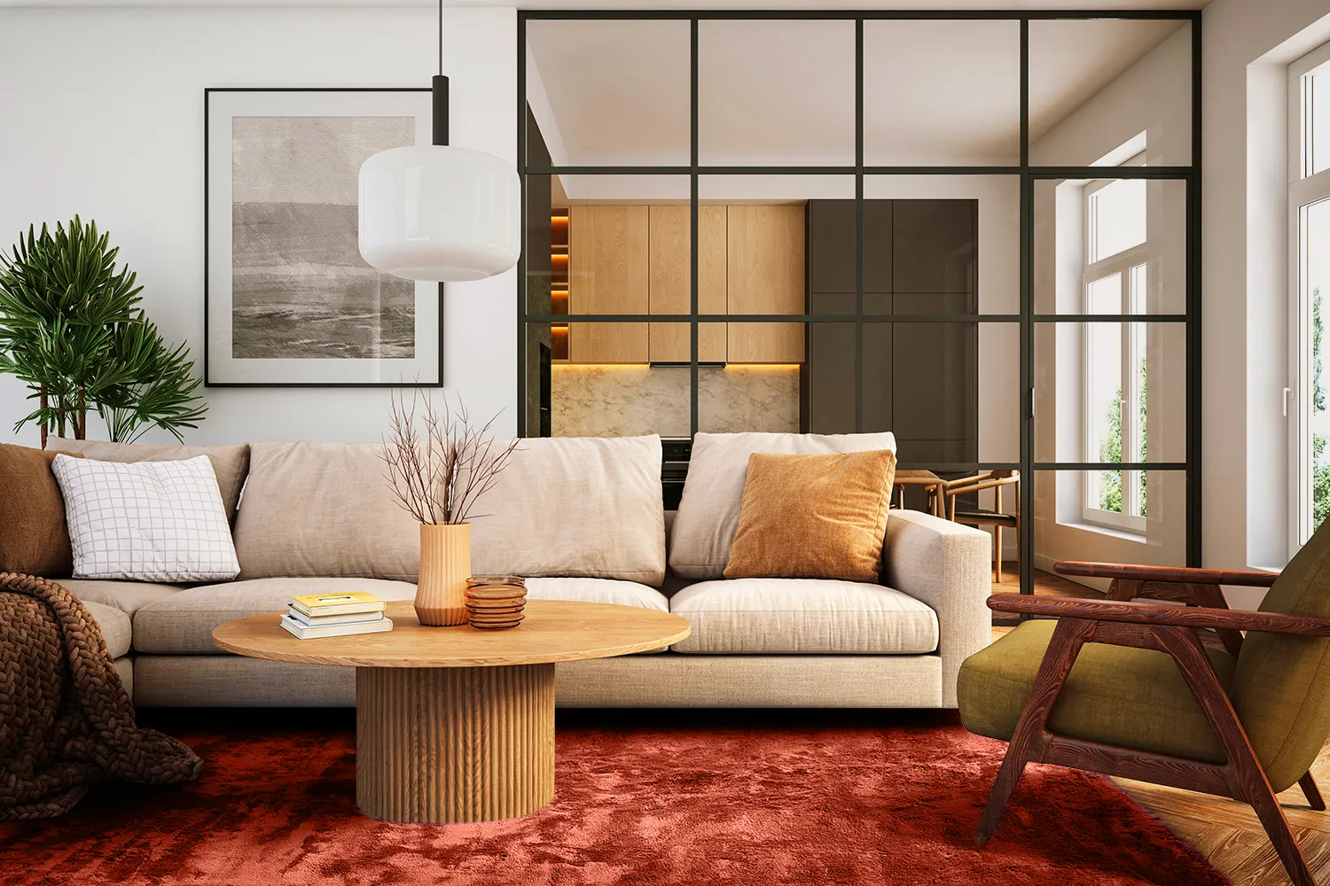 Hoogpolig vloerkleed - Aranga Super Soft Fur (rood)