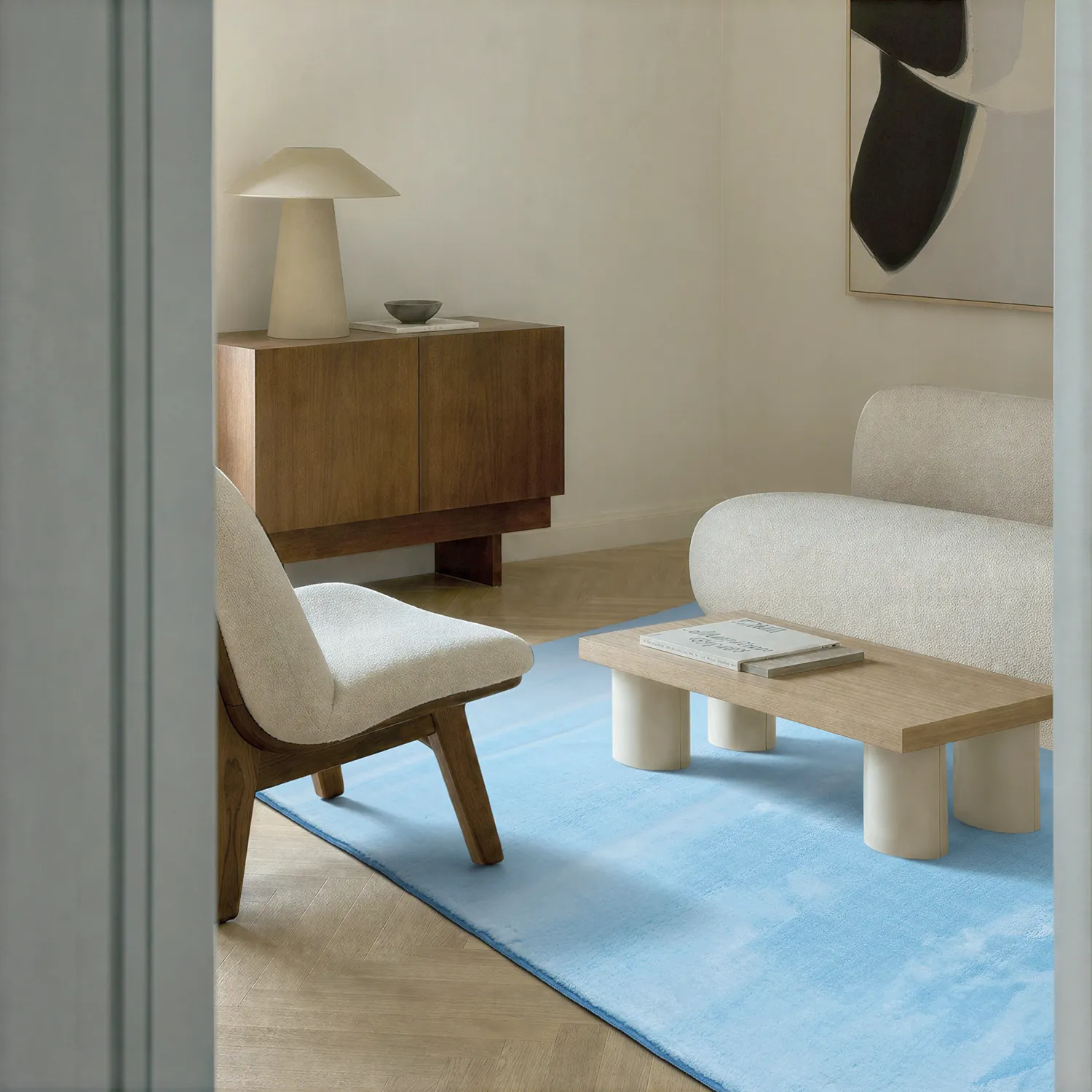 Hoogpolig vloerkleed - Aranga Super Soft Fur (lichtblauw)