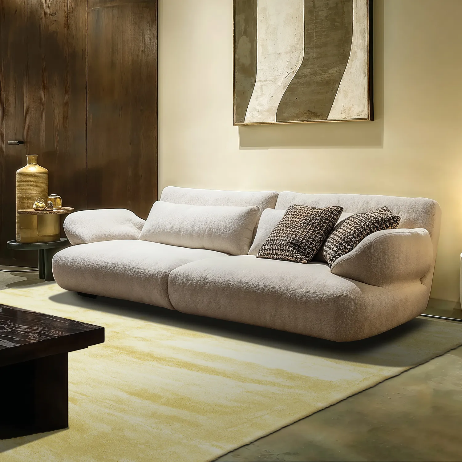 Hoogpolig vloerkleed - Aranga Super Soft Fur (lichtgeel)