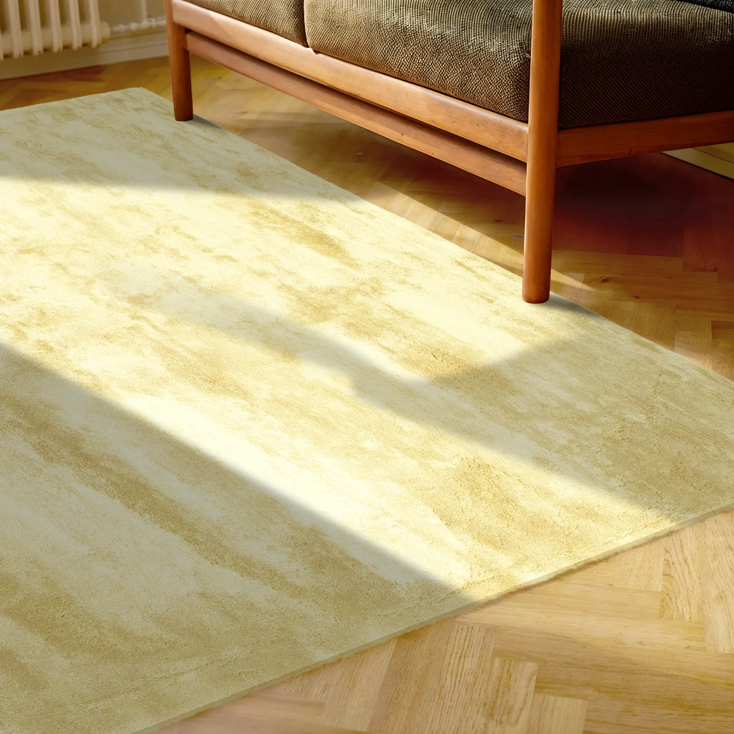 Hoogpolig vloerkleed - Aranga Super Soft Fur (lichtgeel)