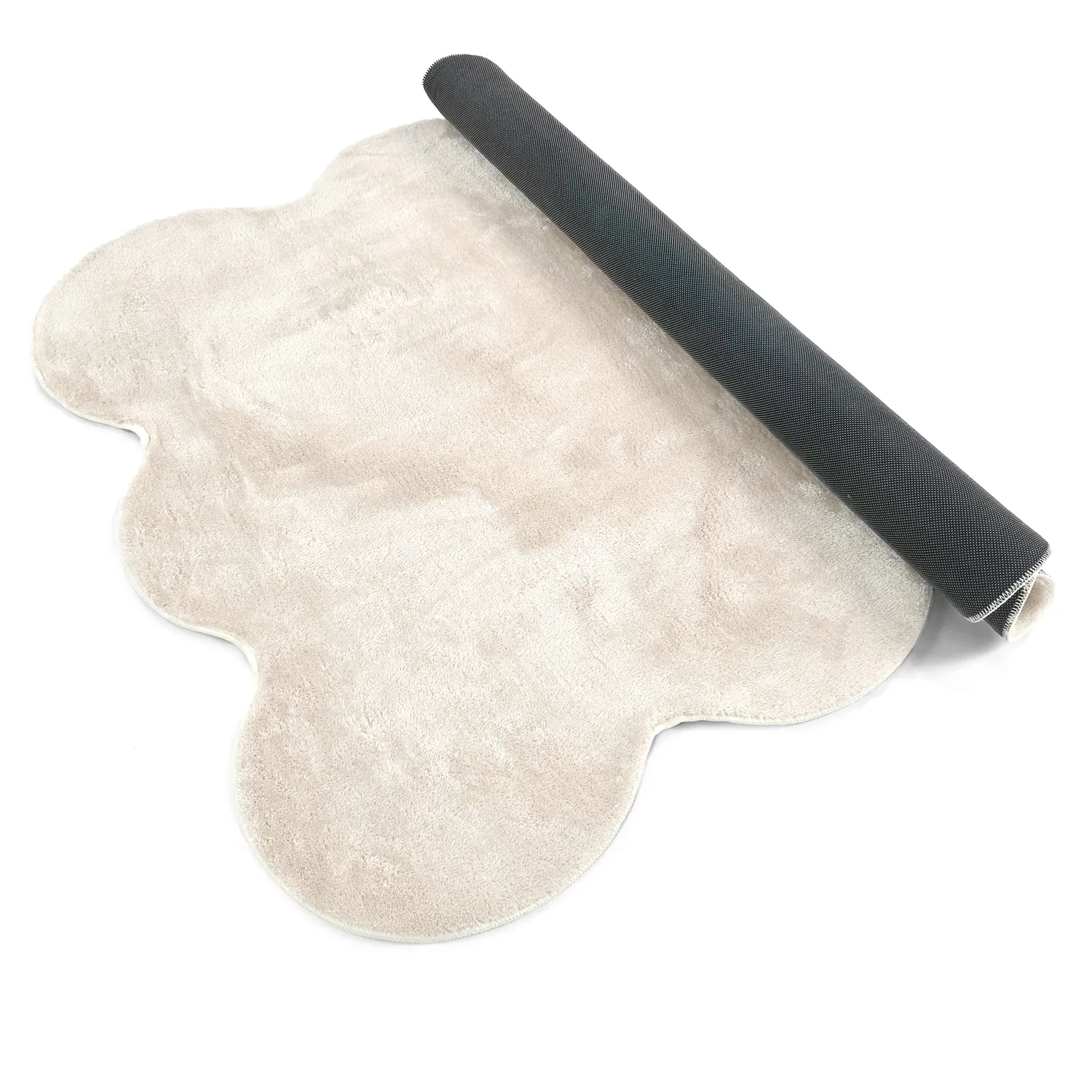 Golvend hoogpolig vloerkleed - Aranga Super Soft Fur (beige)
