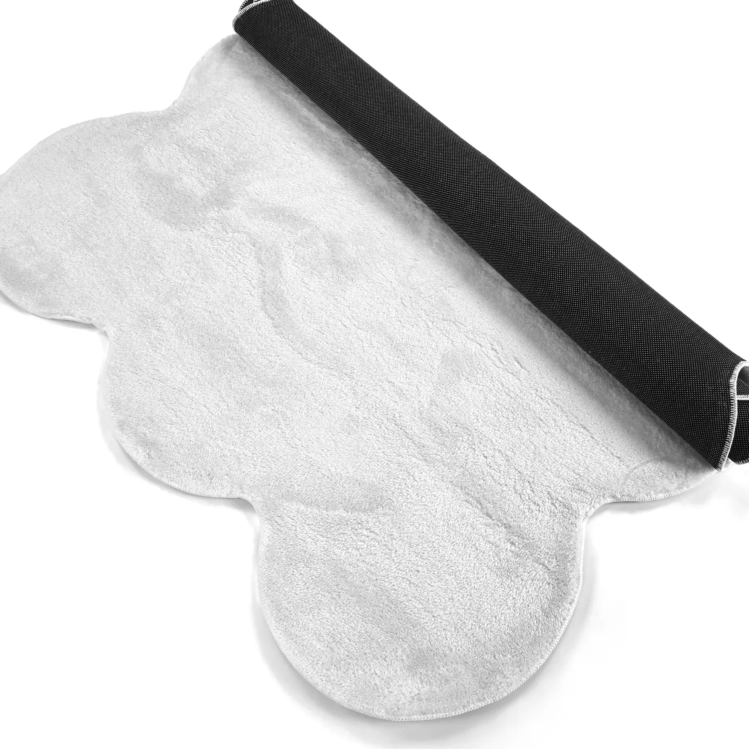 Golvend hoogpolig vloerkleed - Aranga Super Soft Fur (wit)