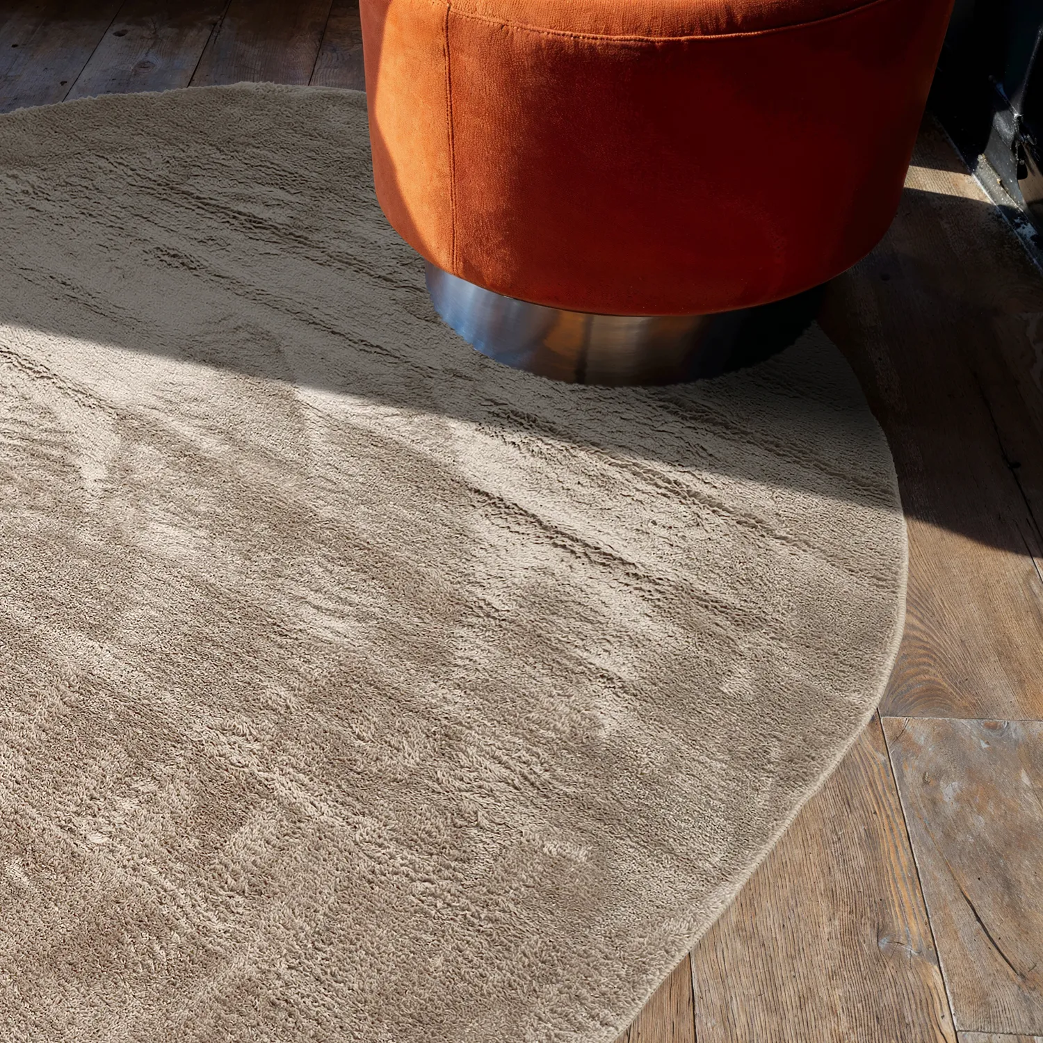 Ovaal hoogpolig vloerkleed - Aranga Super Soft Fur (bruin)