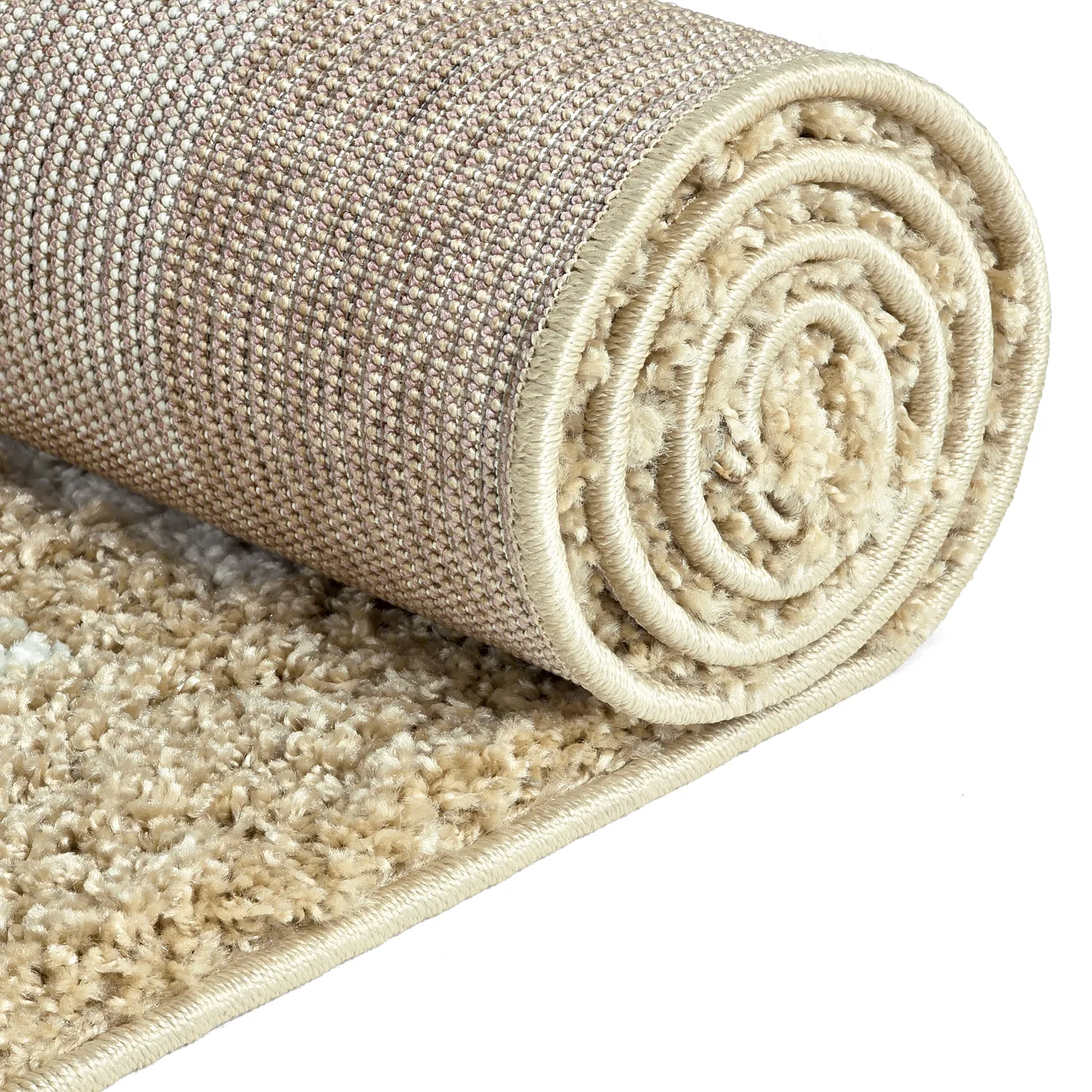 Hoogpolig vloerkleed - Asilah (beige/wit)