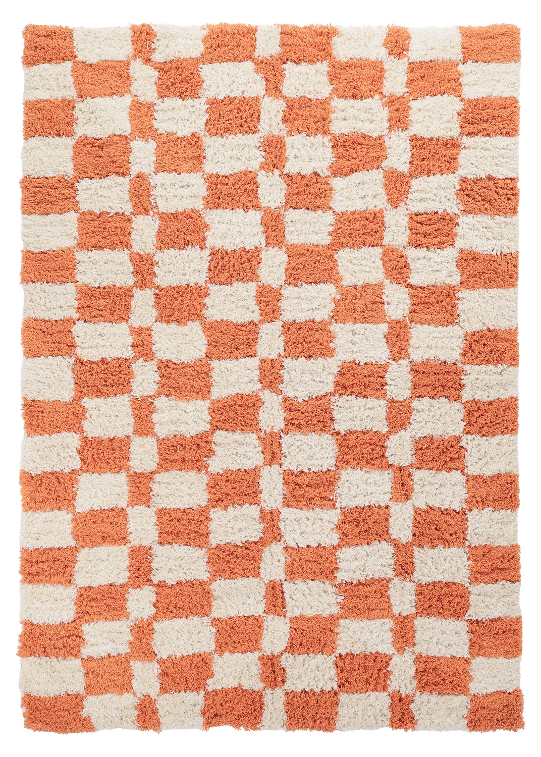 Hoogpolig vloerkleed - Atrani Natural Cotton Shaggy (oranje)