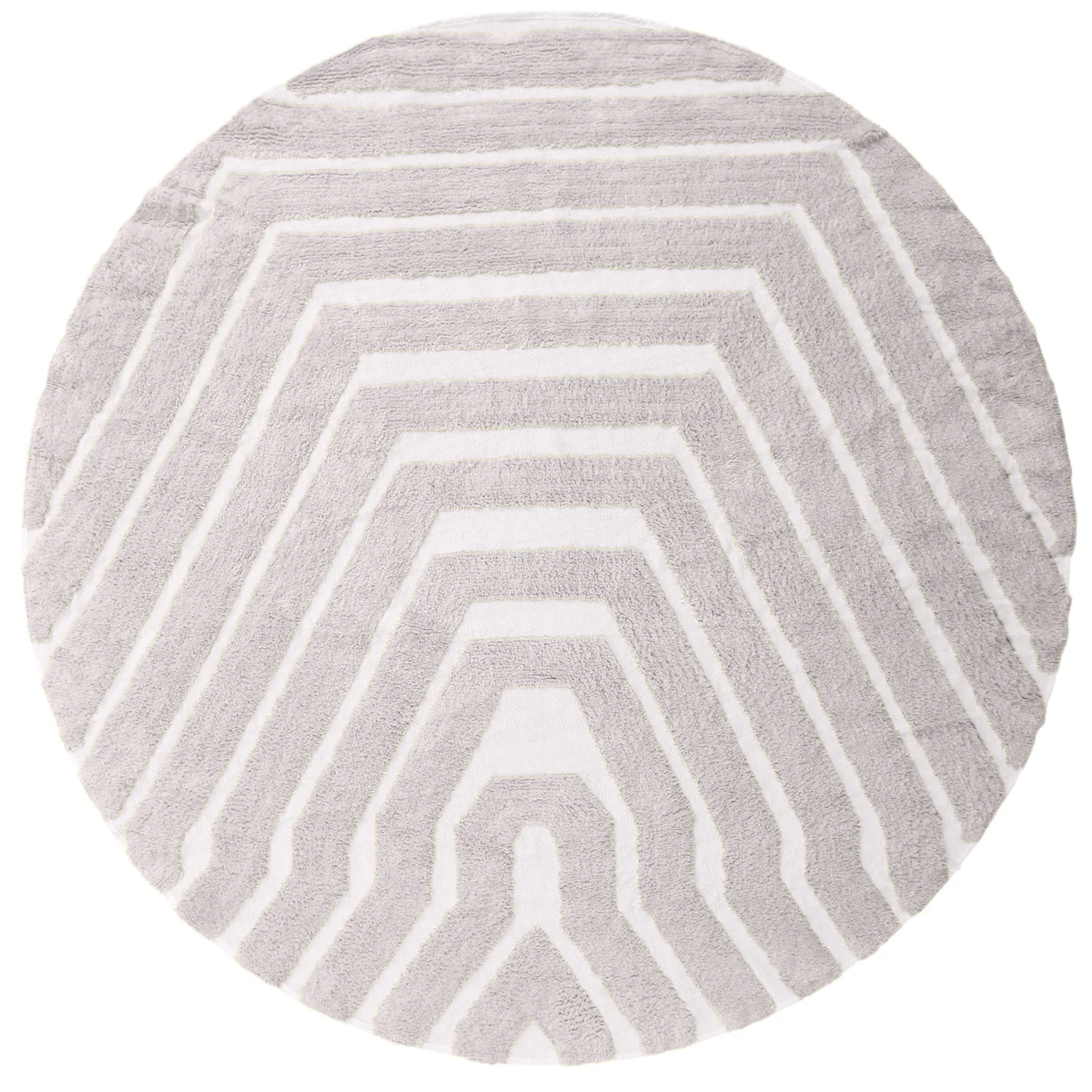 Rond vloerkleed - Callista Natural Cotton Shaggy (taupe)