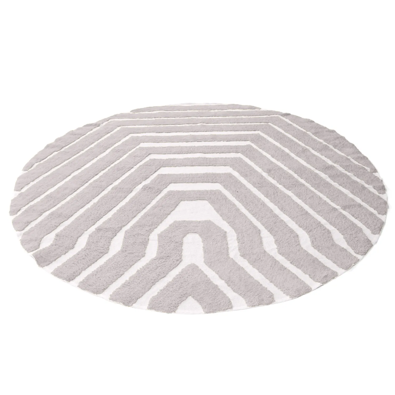 Rond vloerkleed - Callista Natural Cotton Shaggy (taupe)