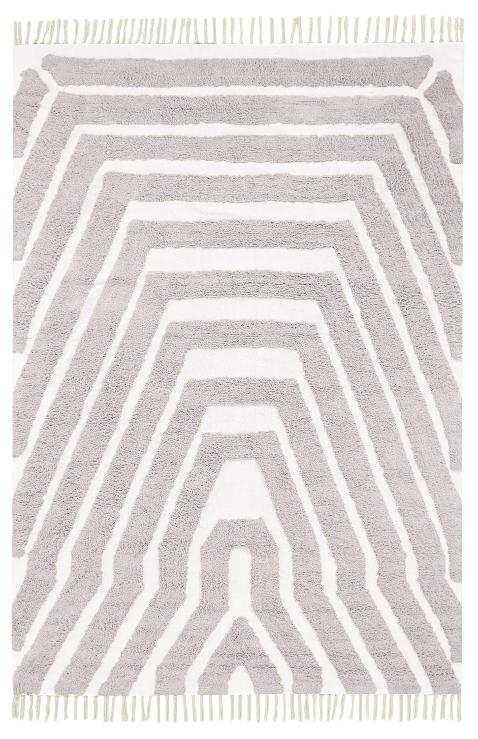 Hoogpolig vloerkleed - Callista Natural Cotton Shaggy (taupe)
