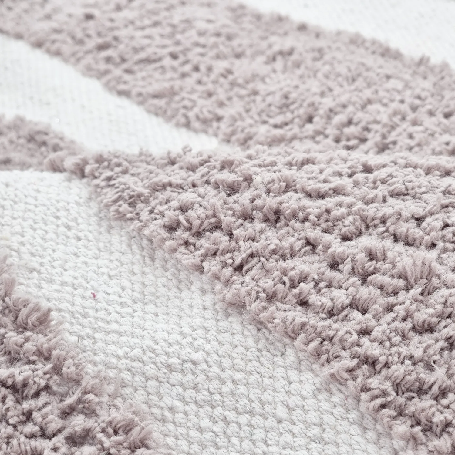 Rond vloerkleed - Callista Natural Cotton Shaggy (taupe)