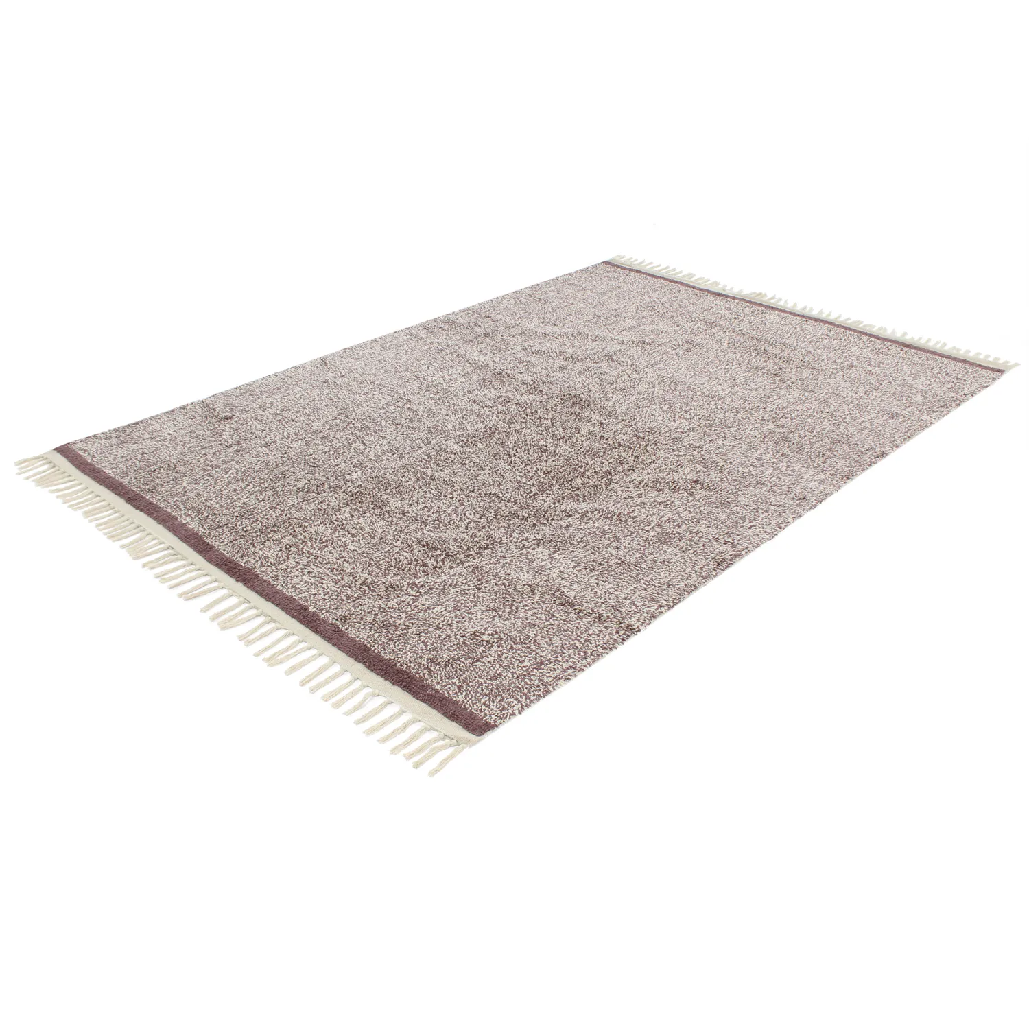 Hoogpolig vloerkleed - Celina Natural Cotton Shaggy (beige/bruin)