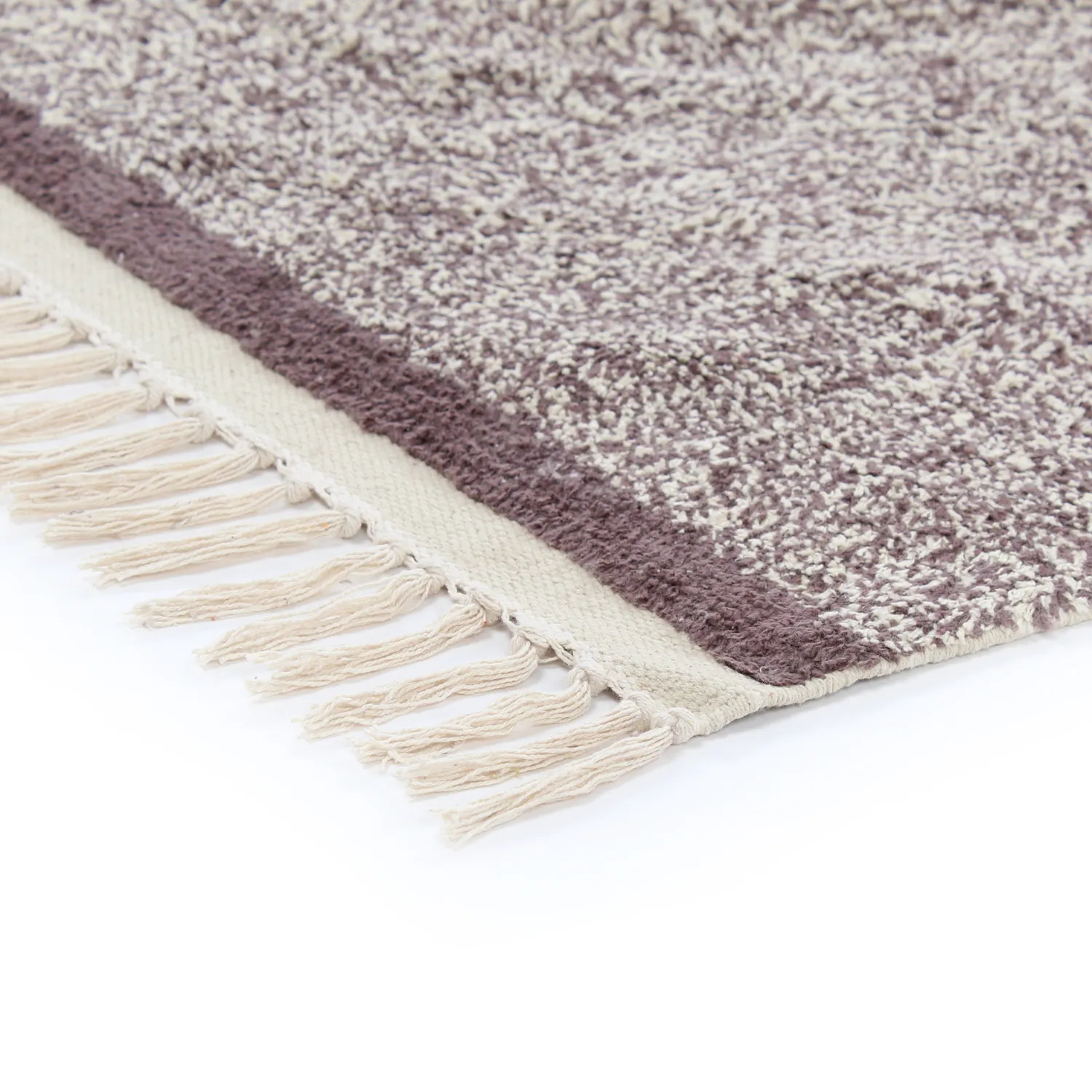 Hoogpolig vloerkleed - Celina Natural Cotton Shaggy (beige/bruin)