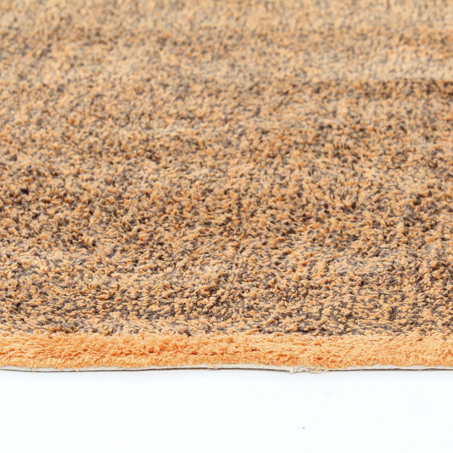 Rond vloerkleed - Celina Natural Cotton Shaggy (bruin/oranje)