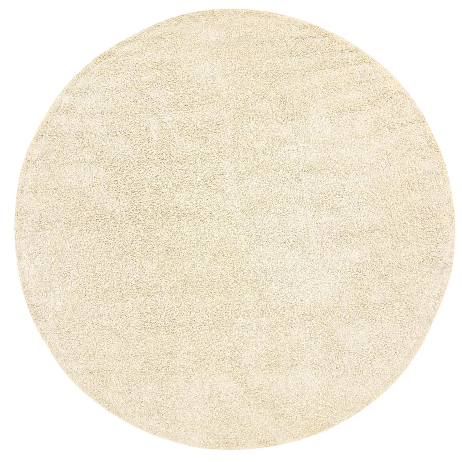 Rond vloerkleed - Celina Natural Cotton Shaggy (gebroken wit/beige)