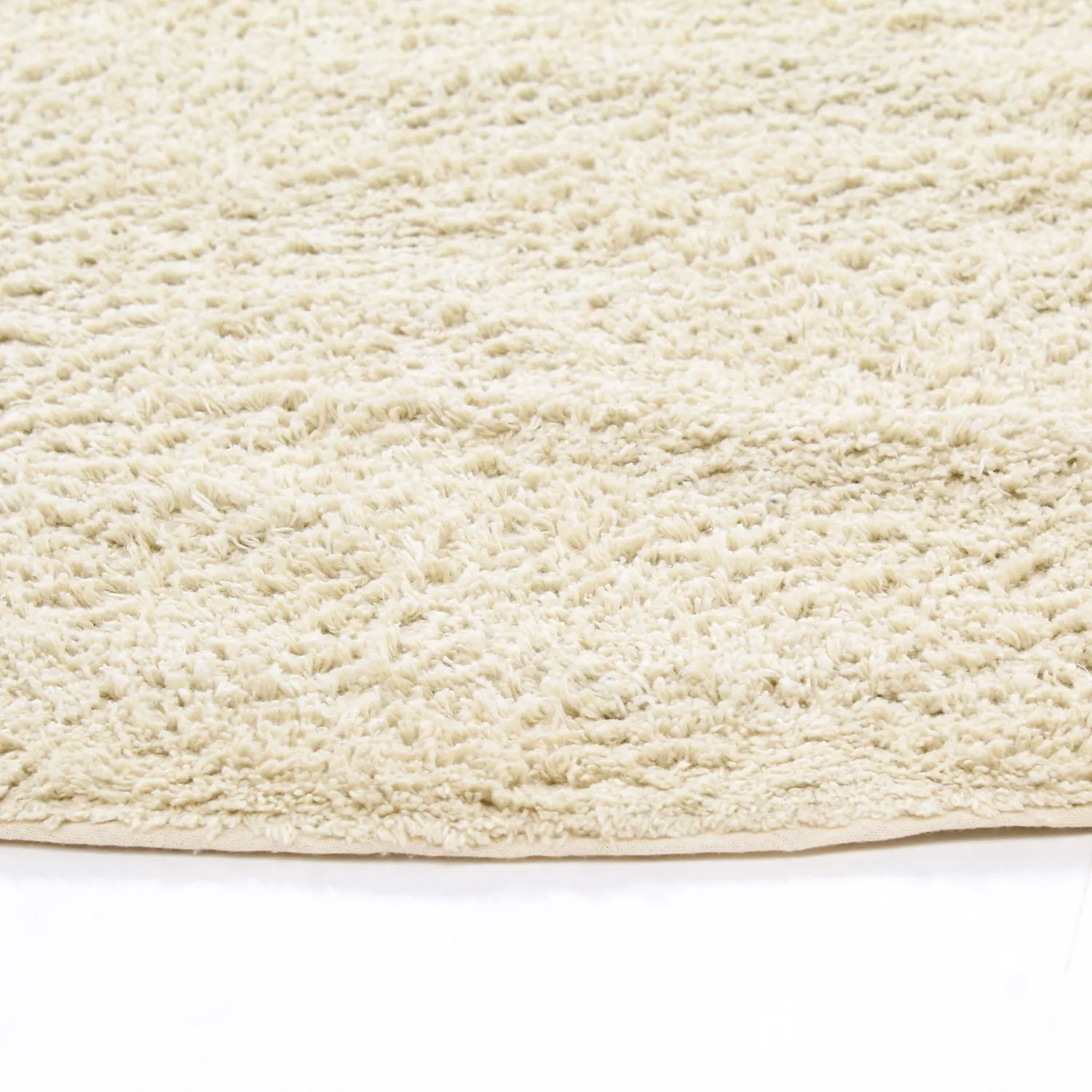 Rond vloerkleed - Celina Natural Cotton Shaggy (gebroken wit/beige)