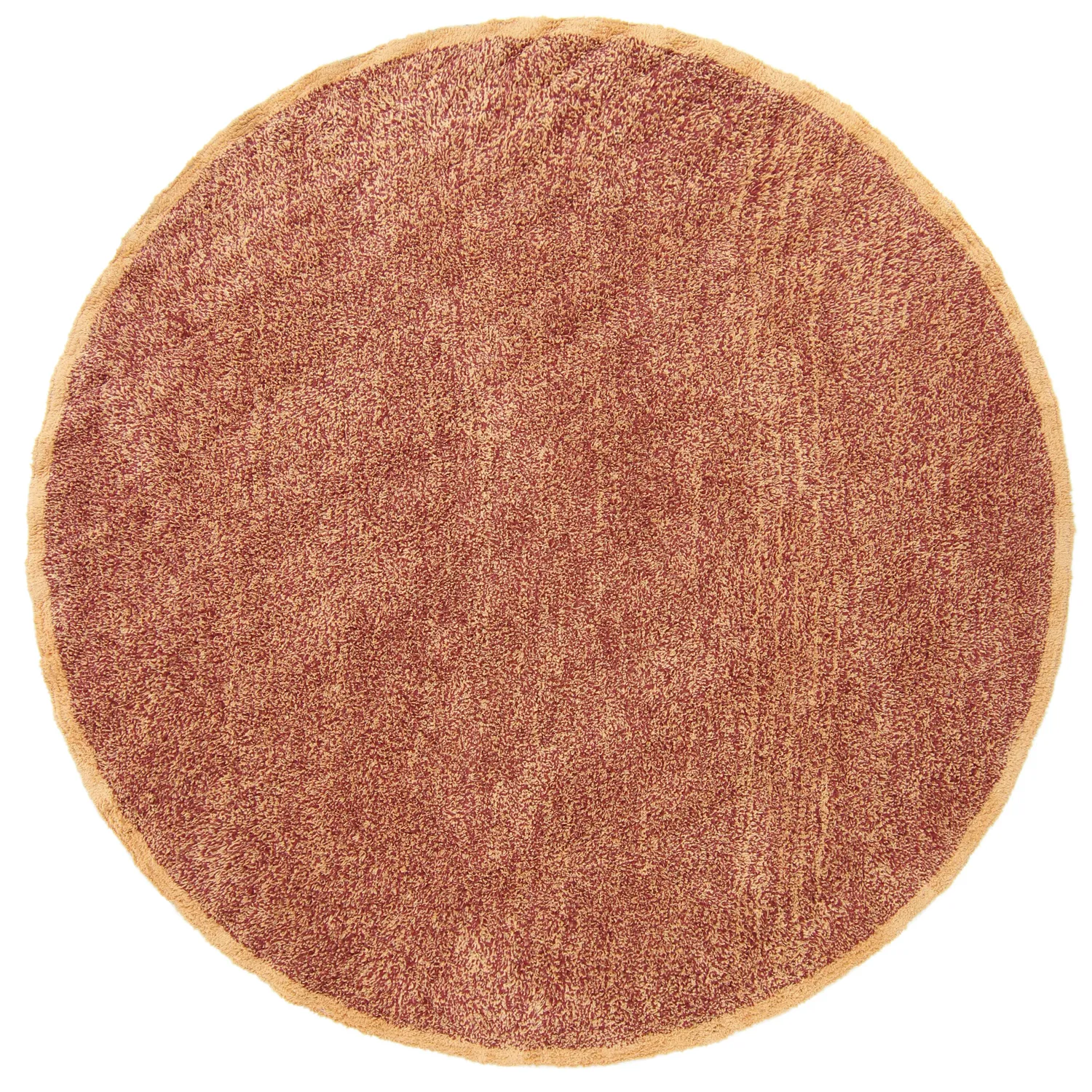 Rond vloerkleed - Celina Natural Cotton Shaggy (rood)