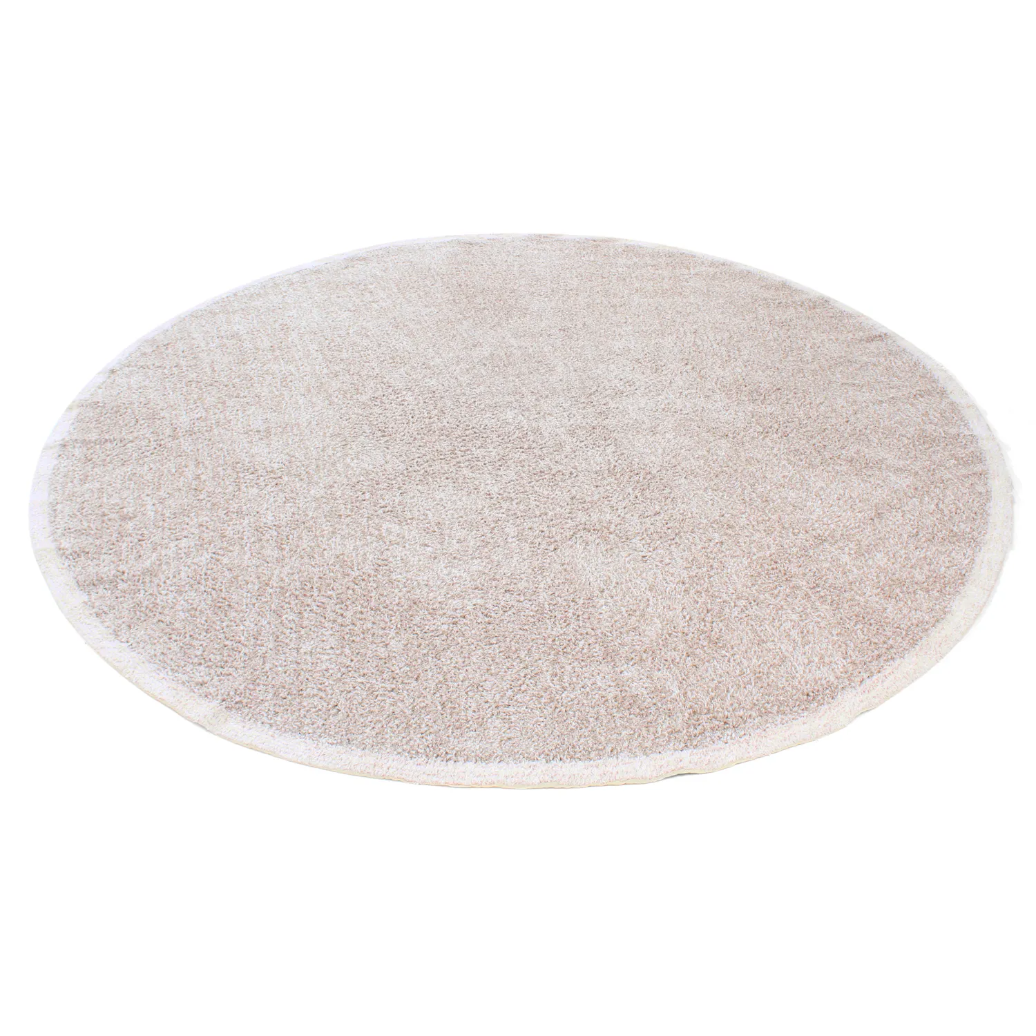 Rond vloerkleed - Celina Natural Cotton Shaggy (taupe/lavendel)