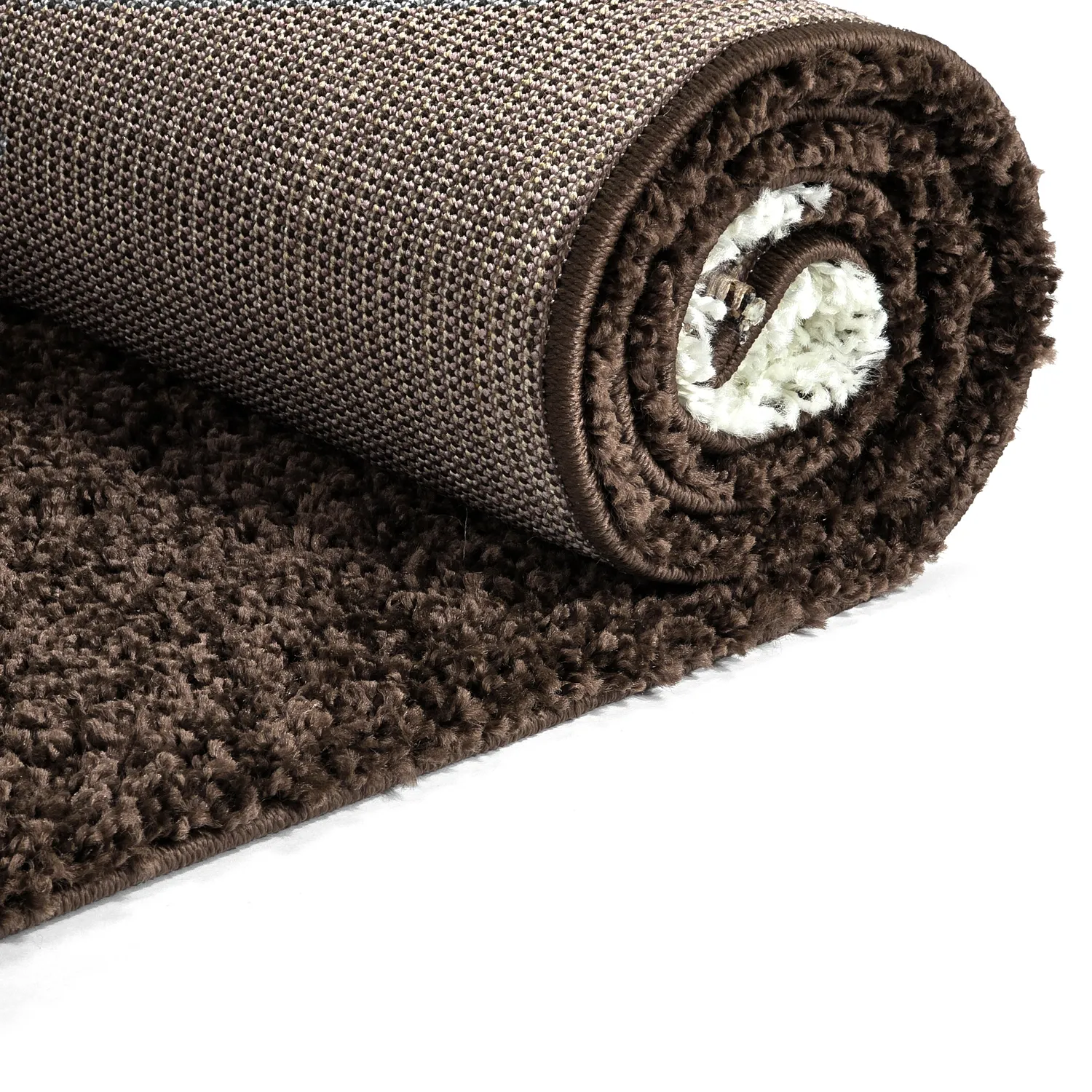 Hoogpolig vloerkleed - Chiniot (bruin/beige/wit)