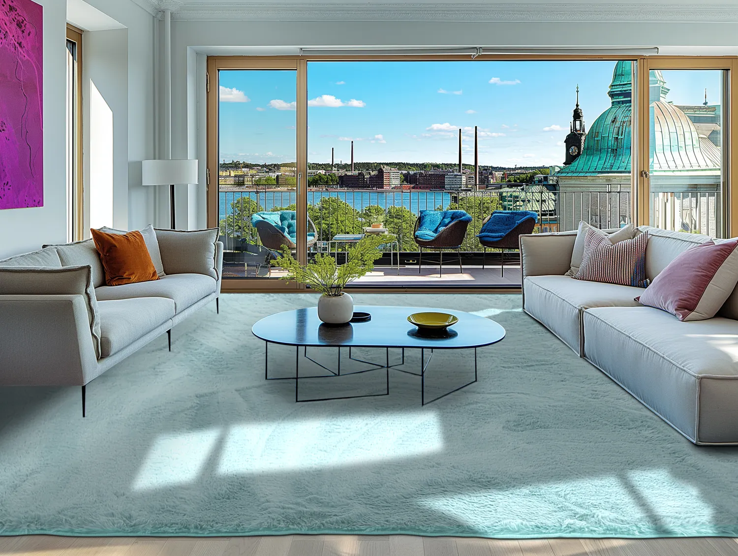 Hoogpolig vloerkleed - Cloud Super Soft (lichtblauw)