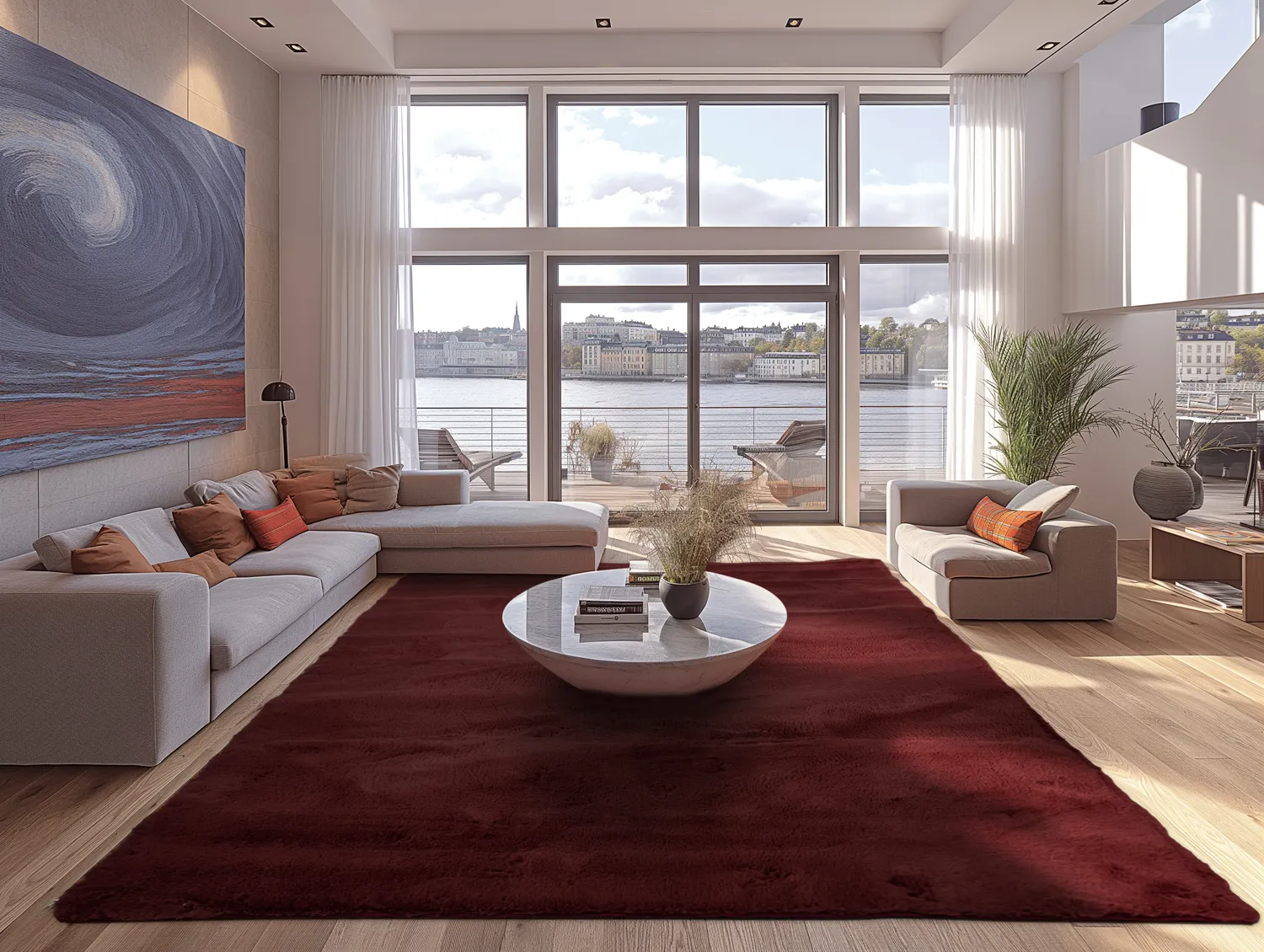 Hoogpolig vloerkleed - Cloud Super Soft (rood)