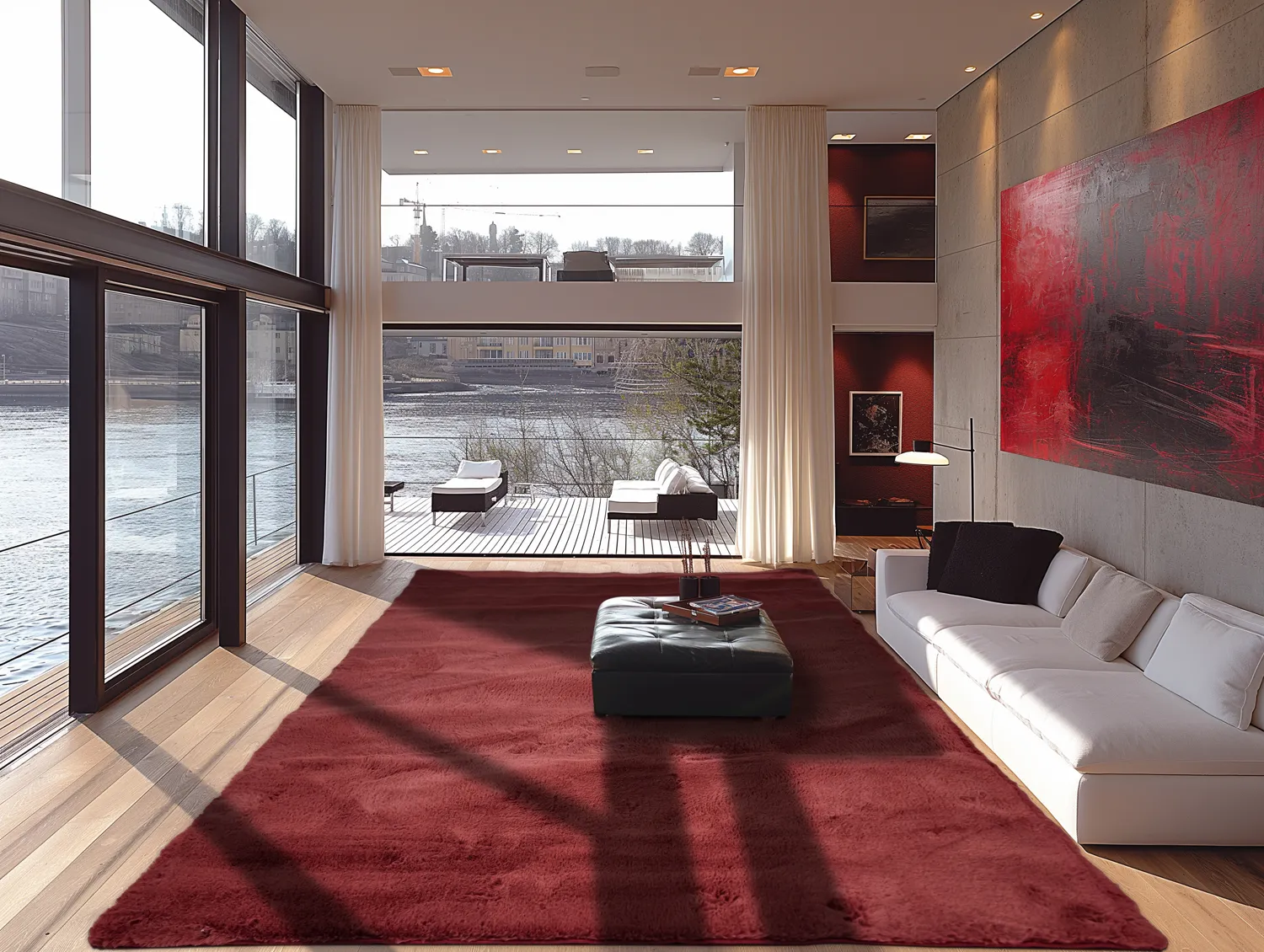 Hoogpolig vloerkleed - Cloud Super Soft (rood)